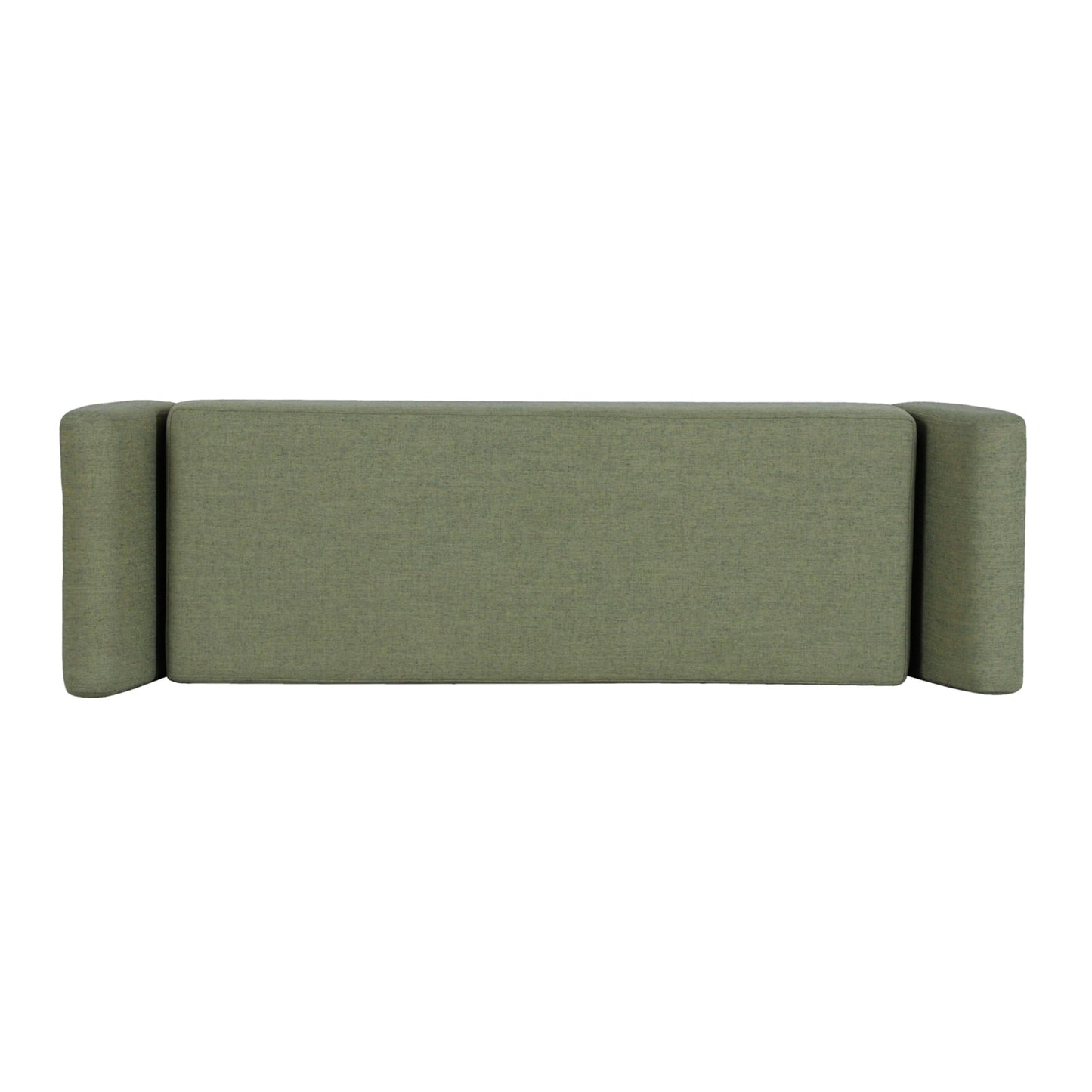 HomePop 60" Modern Storage Bench with Wood Legs - Olive Green Woven