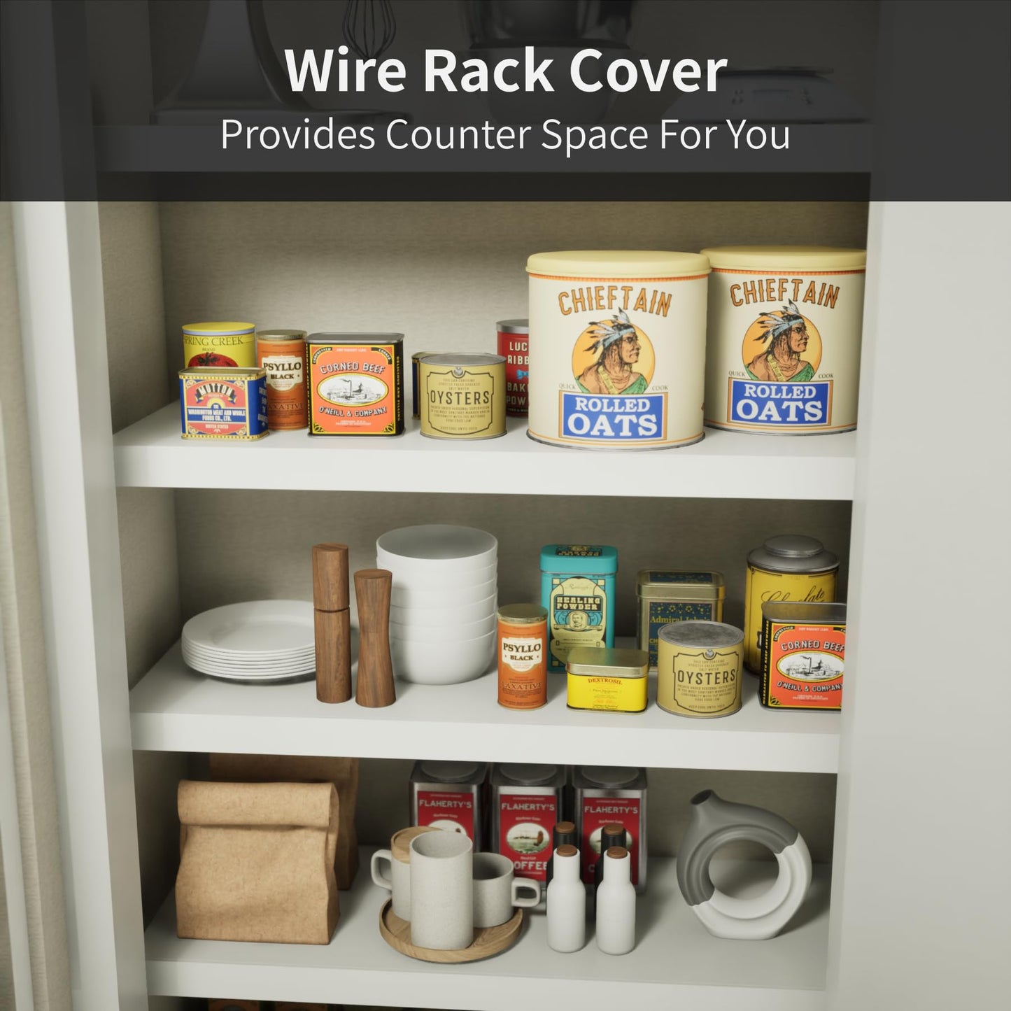 VOYALUYA Wire Shelf Cover 36 X 12 Inch Wire Rack Cover Wood Shelf Covers for Pantry Shelving Closet Shelves Organization(White,5 Pack)