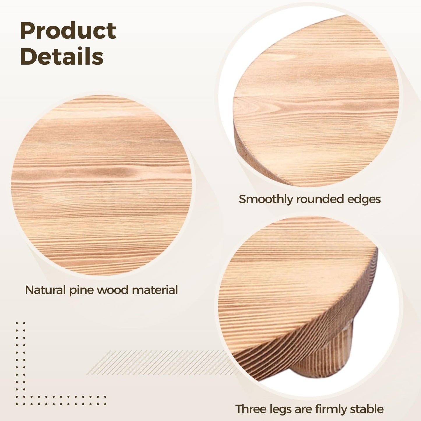 Toyosport 2 Pcs Round Wooden Riser for Kitchen Counter, Natural Pine Plant Stand, Versatile Pedestal Display Base, Decorative Holders for Candles, Tabletop Decor, Small Pot, Bathroom Storage