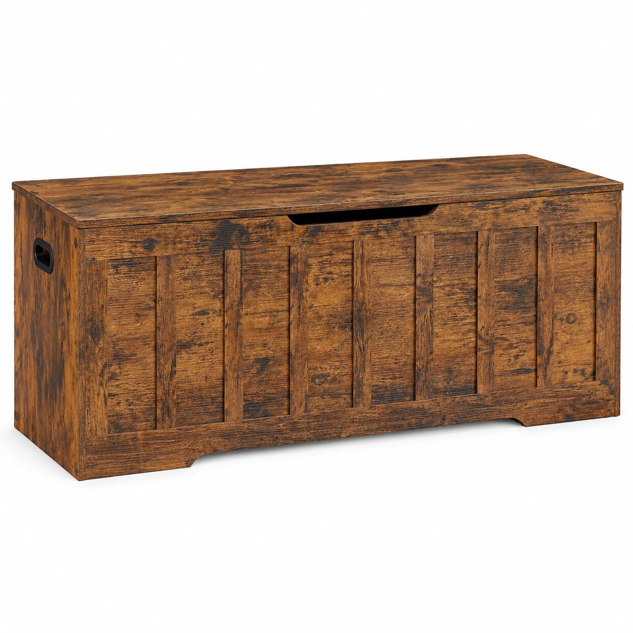 Simple Deluxe 47.2" Storage Chest for Bedroom, Extra Large Wooden Storage Trunk with 2 Safety Hinges, Entryway Storage Bench, Blanket Chest and Storage Benches for Living Room, Hallway, Brown