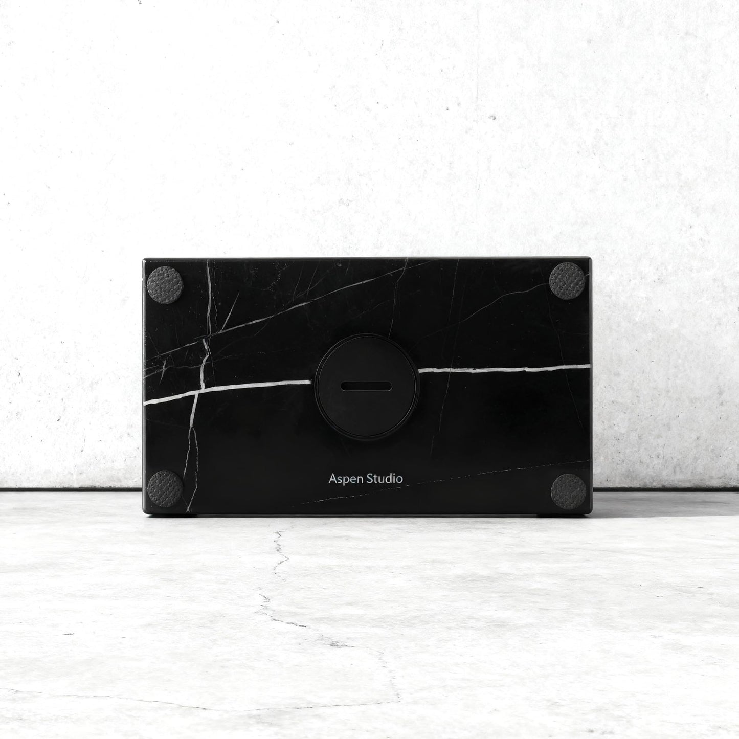 Aspen Studio AspenStudio Genuine Black Marquina Marble Cremation Urn for Adult Human Ashes Black Maquina Marble Urn