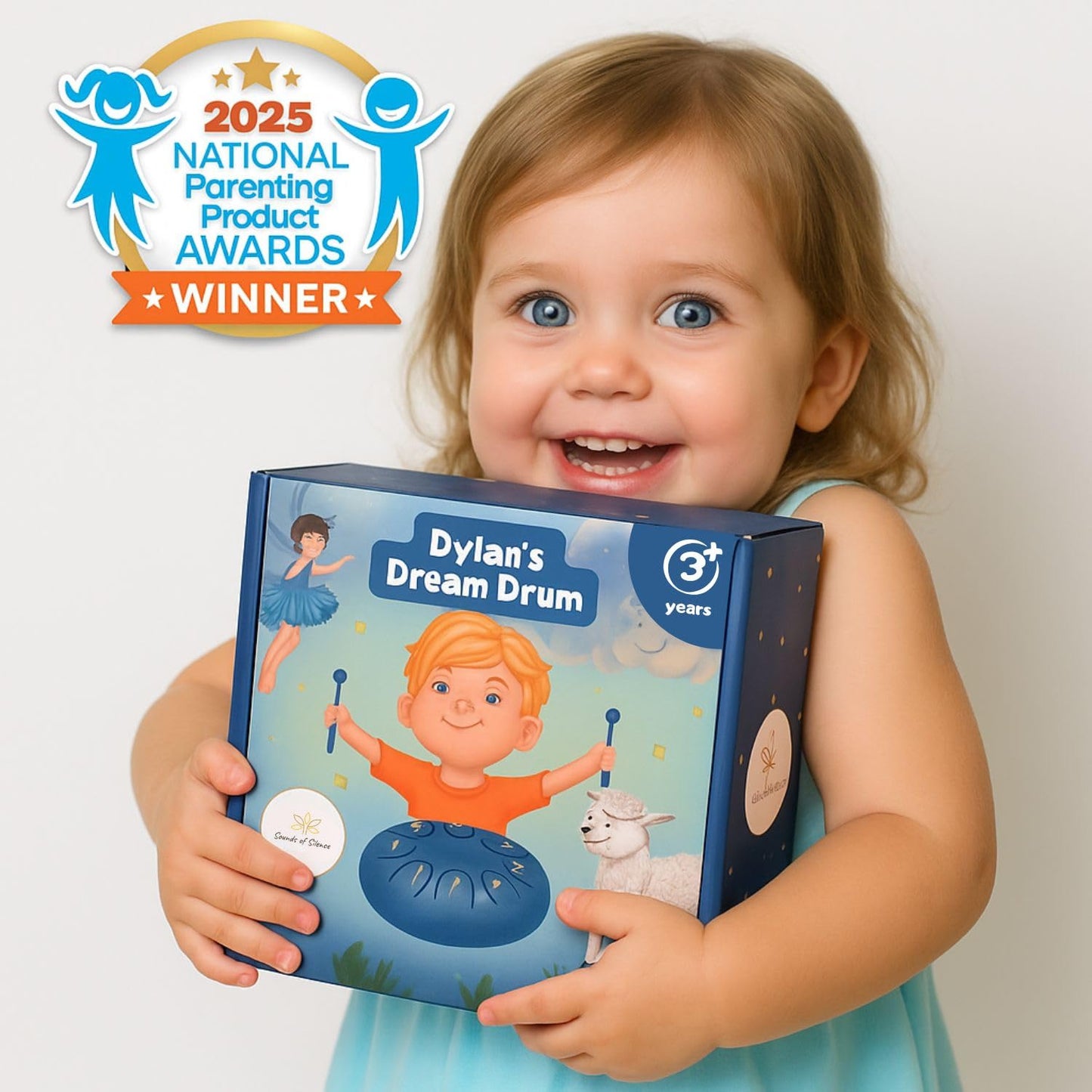 Sounds Of Silence Steel Tongue Drum - Bedtime Story and Drum - Dylan's Dream Drum Musical Gift for Children - Tongue Drum for Kids - Calming Drum, DDD-01