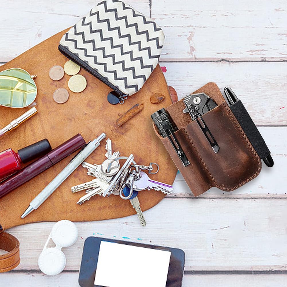 SUPERDANT Leather EDC Cutting Dies EDC Storage Bag Die Cutter Key Case Holder Wooden Die Cuts Key Hanging Pendant Leather Dies for DIY Art Crafts Car Keys Chain