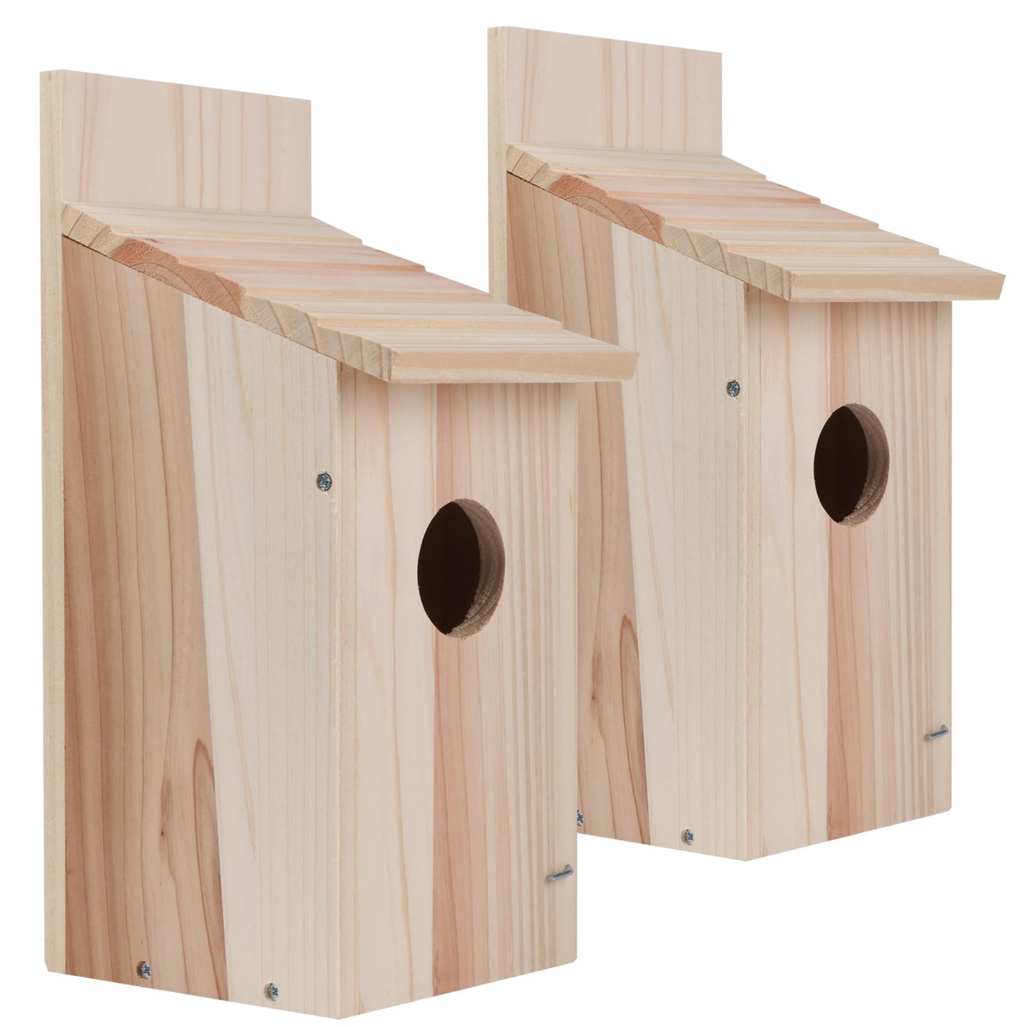 2 Pack Bird Houses for Outside,Blue Bird Box House for Outside,Cedar Finch Swallow Wren Hummingbird Birdhouse,DIY