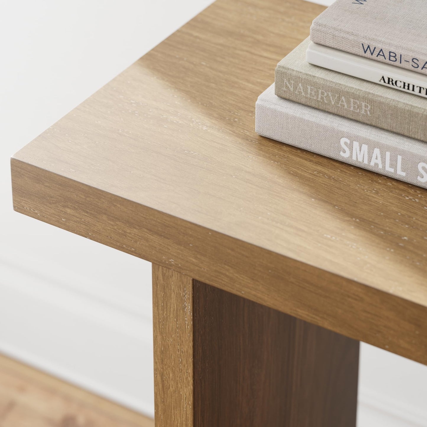 Nathan James Virgo Wood Accent Storage Console Sofa Table, for Entryway, Hallway or Living Room, 1, Light Brown
