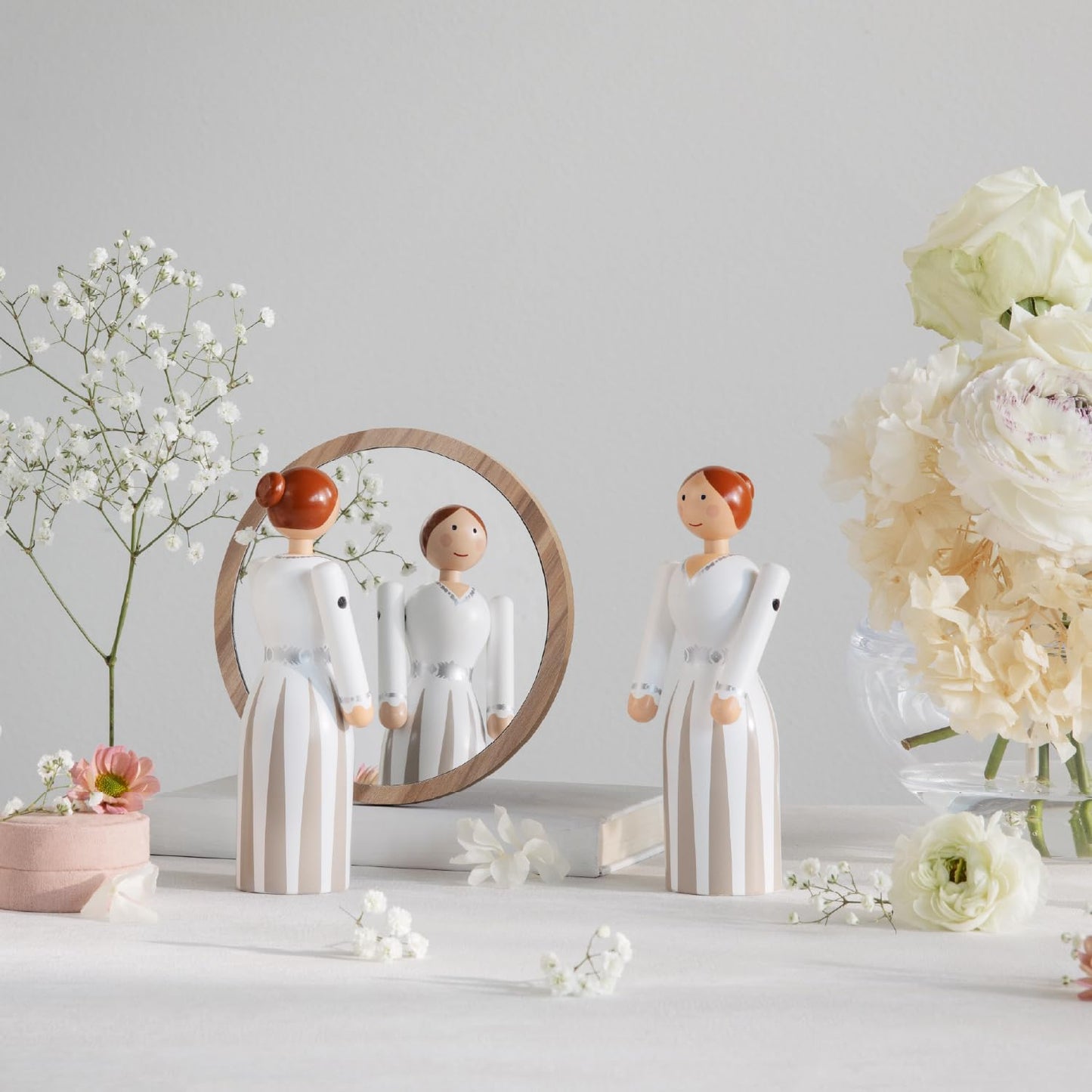 Kay Bojesen Bride Wooden Figurine | Painted FSC Beech | 6.7 in
