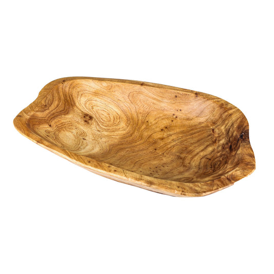 Wenrulgar11“ Natural Wooden Decorative Dough Fruit Key Candle Holder Bowl Handmade Serving Tray Platter for Salad Snack Bread Home Decor Hand Carved Vintage Jewelry Dish Appetizer Display Plate