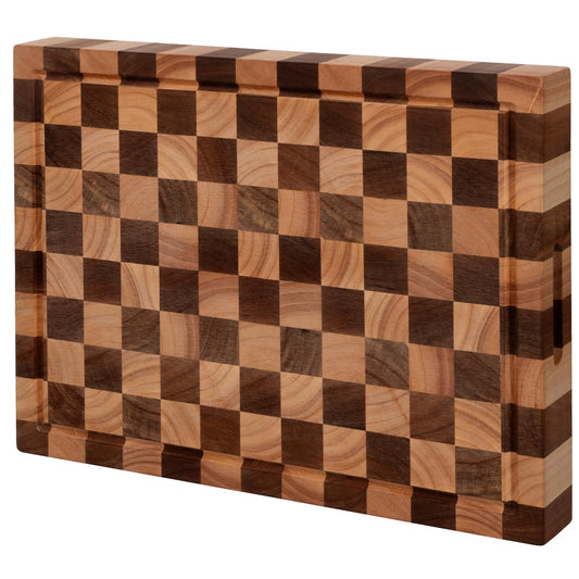 Cookaholic Acacia Wood Cutting Board, 20x15x1.5 Inch, Butcher Block for Kitchen, Premium Acacia Cutting Board with Juice Groove, End Grain Construction from Sustainable Acacia Wood
