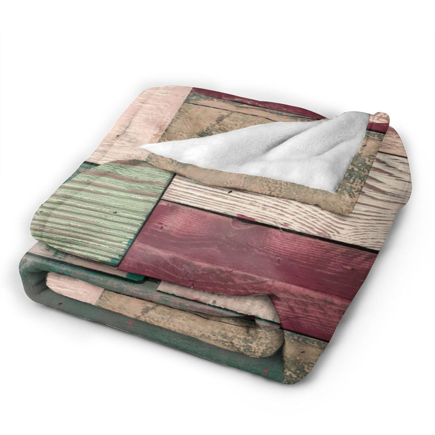 Vintage Wooden Wall from of Horizontal Ultra Soft Cozy Lightweight Flannel Fleece Blanket 3D Fashion Print All Season Sofa Warm Bed Throw Blanket 80"X60"