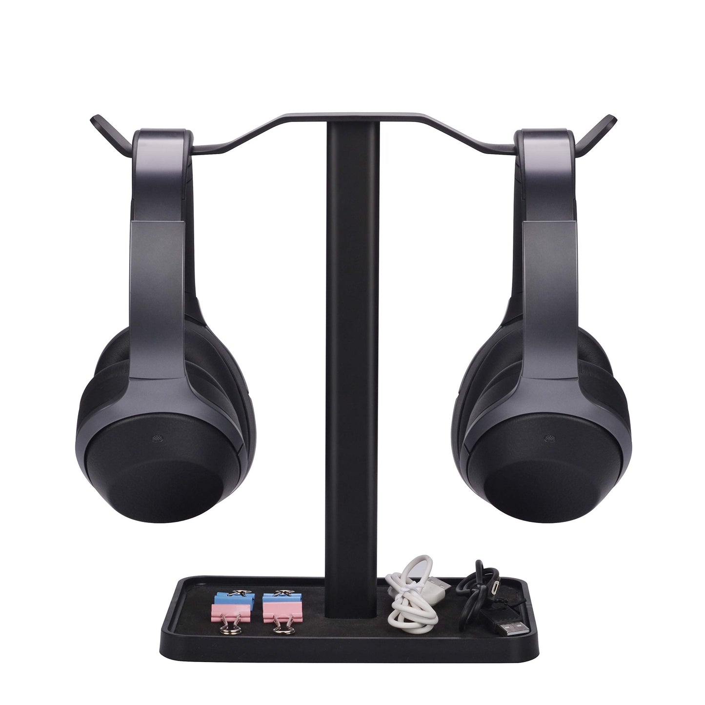 Avantree Neetto HS908 - Dual Headphones Stand for Desk, Aluminum Alloy & Metal Gaming Headsets Holder Hanger