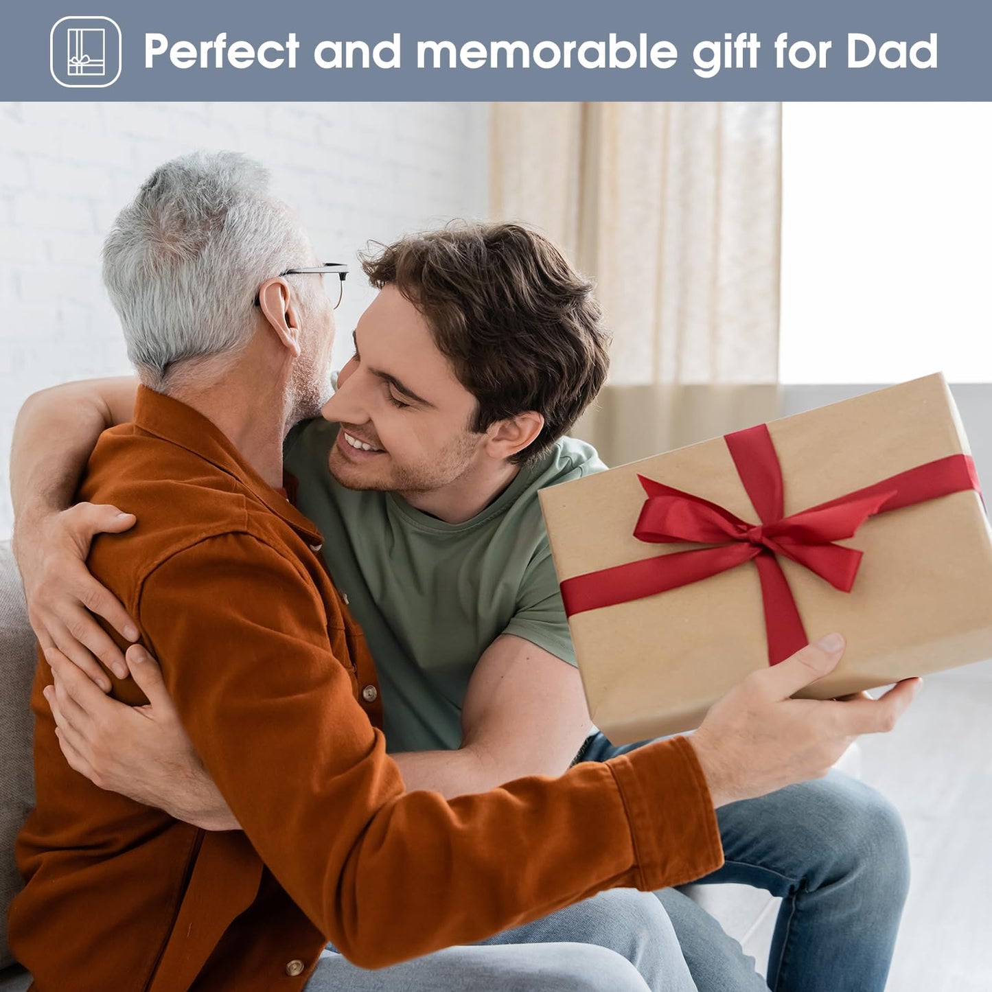ProCase Gifts for Dad, Wood Phone Docking Station for Men, Dad Gifts From Daughter Son, Mens Nightstand Organizer, Anniversary Birthday Gifts for Dad Father Husband Him -Espresso (Engraved Word)