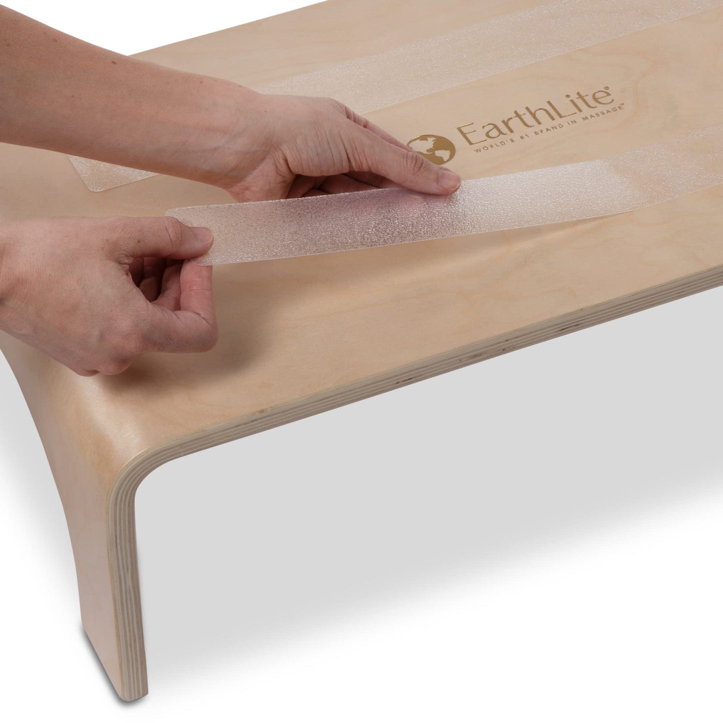 EarthLite Wooden Step Stool - 4'' High, Large Surface, Strong & Stable Bed Step, Foot Stool, Massage Step-Up