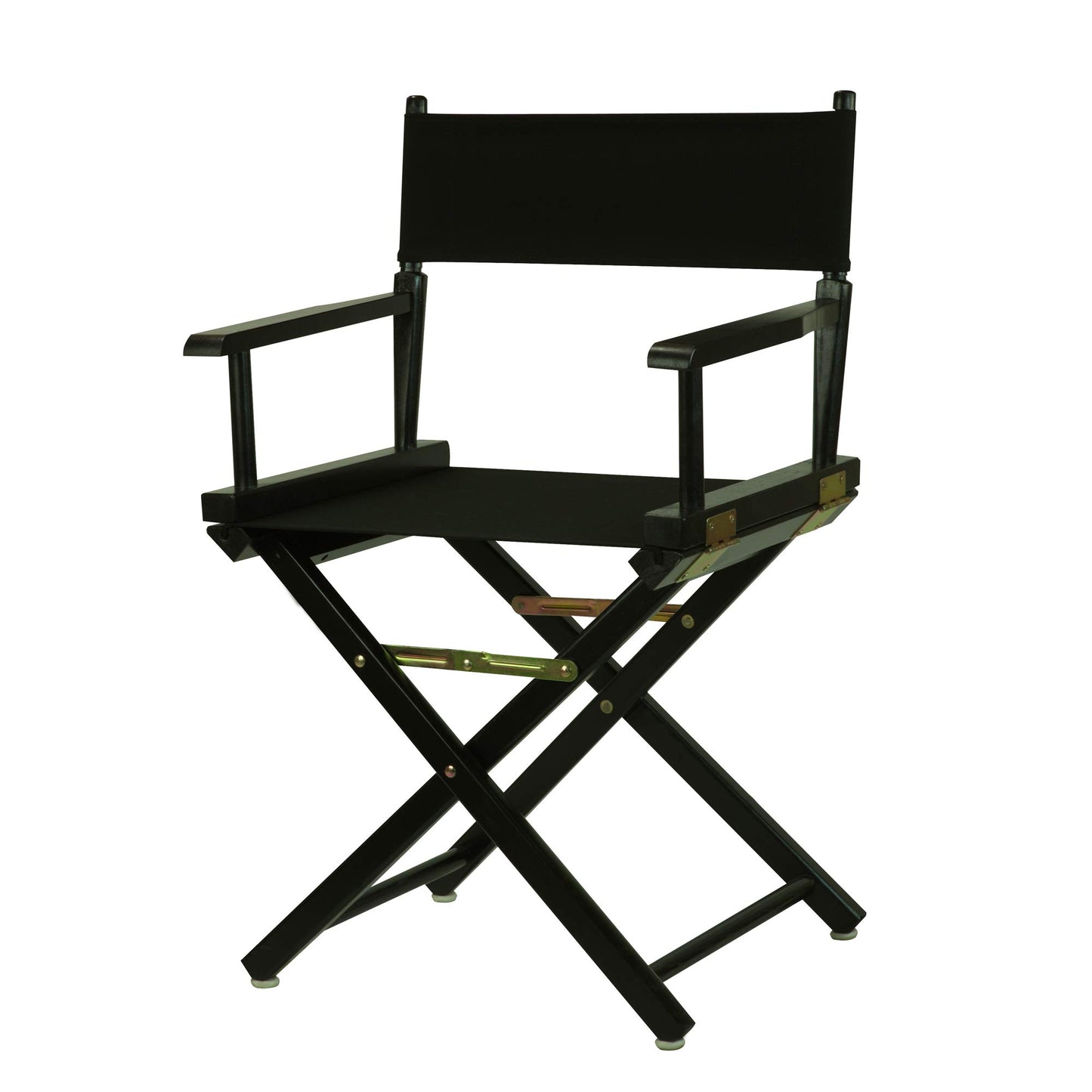 Casual Home Director's Chair,Black Frame/Black Canvas,18" - Classic Height