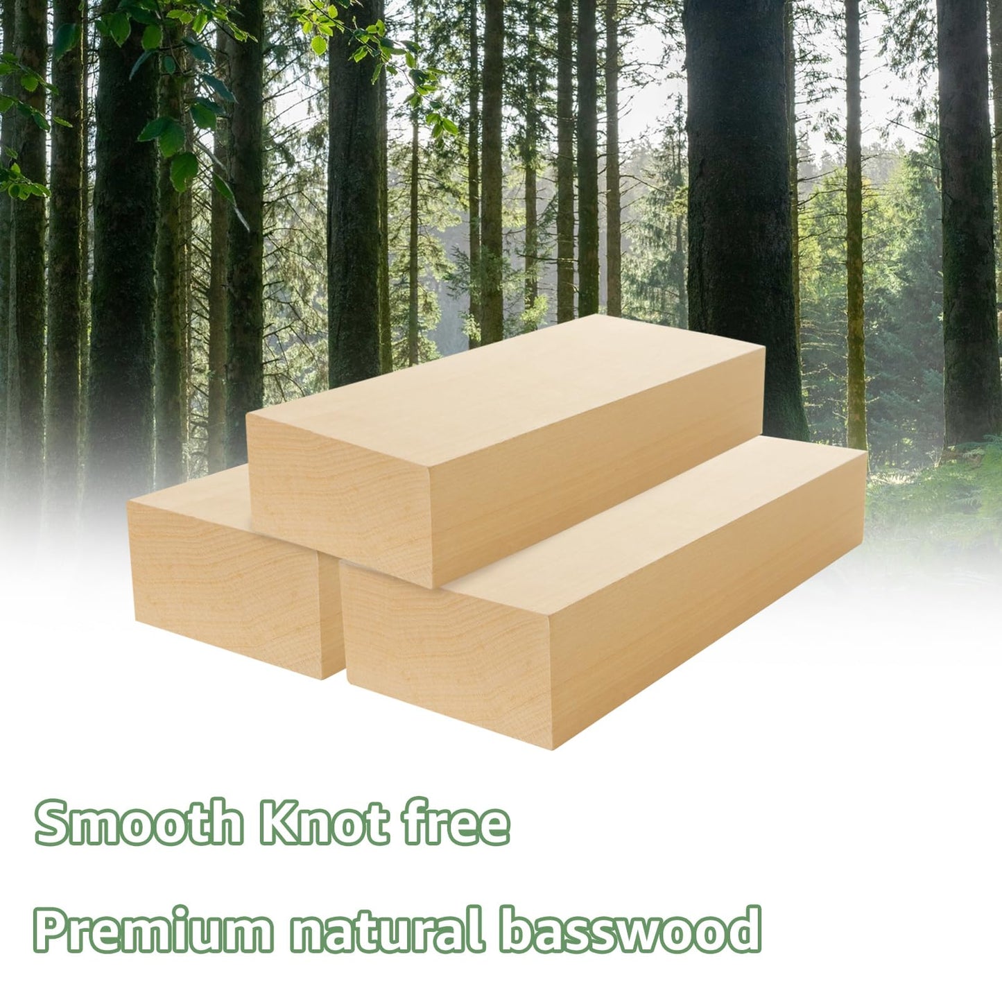 ACXFOND 2 Pack Unfinished Basswood Carving Blocks, 12x4x2Inch Large Bass Wood Blocks for Wood Carving for Home, Crafts, Arts, Christmas DIY Supplies