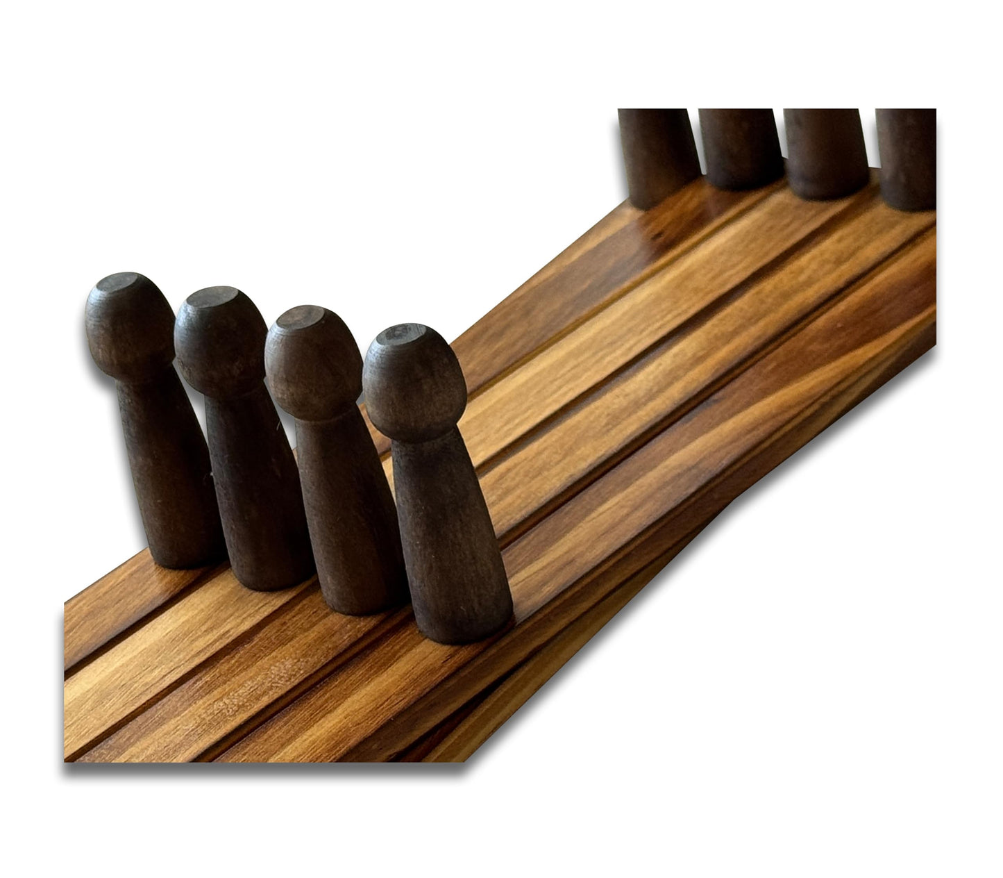 Expandable Wooden Coat Rack Hanger - Large Accordion Hanger with Expanding Pegs | Hand Made Rustic Wooden Hat Rack for Wall | Hang Coat, Jacket, Hat | Wall Rack – 14 Hook, Torched Wood