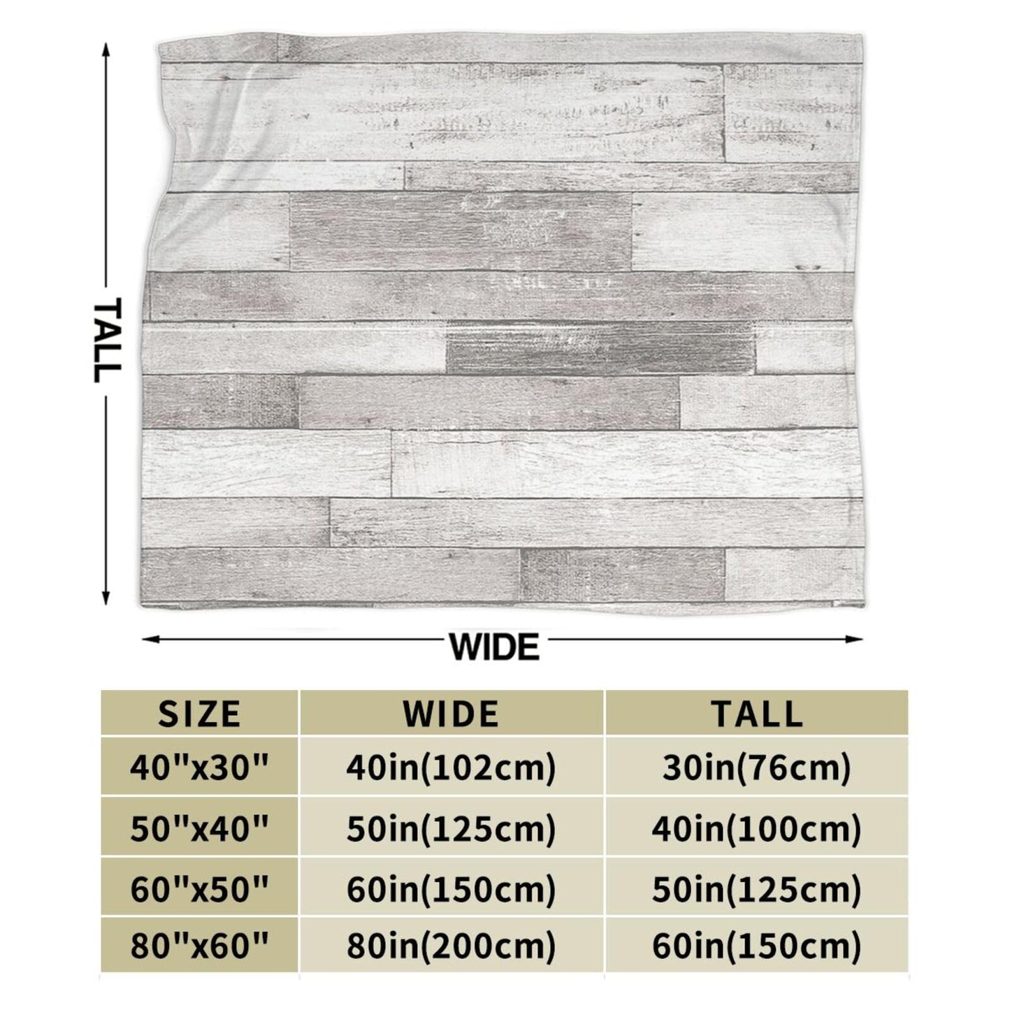 50"X40" Wooden Plank Texture Soft Flannel Blanket - Lightweight and Quick Drying, Used for Home, Travel, Camping