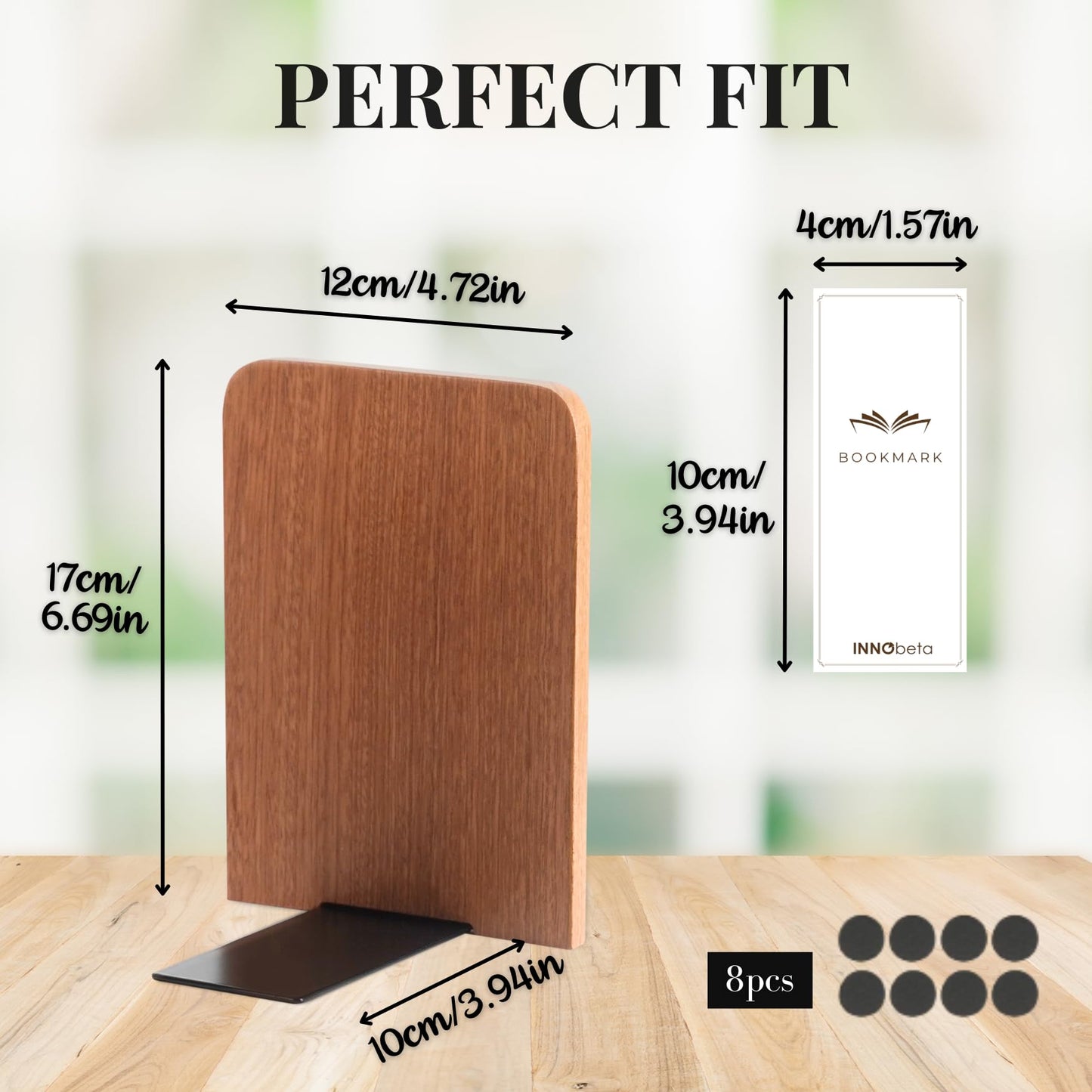 Christian Book Ends, Religious Book Ends, Christian Gifts for Women Men, Novelty Bookends Unique, Heavy Duty Wooden Bookends for Shelves Decorative(1 Pair, 4.72x6.69 Inches) - Moment