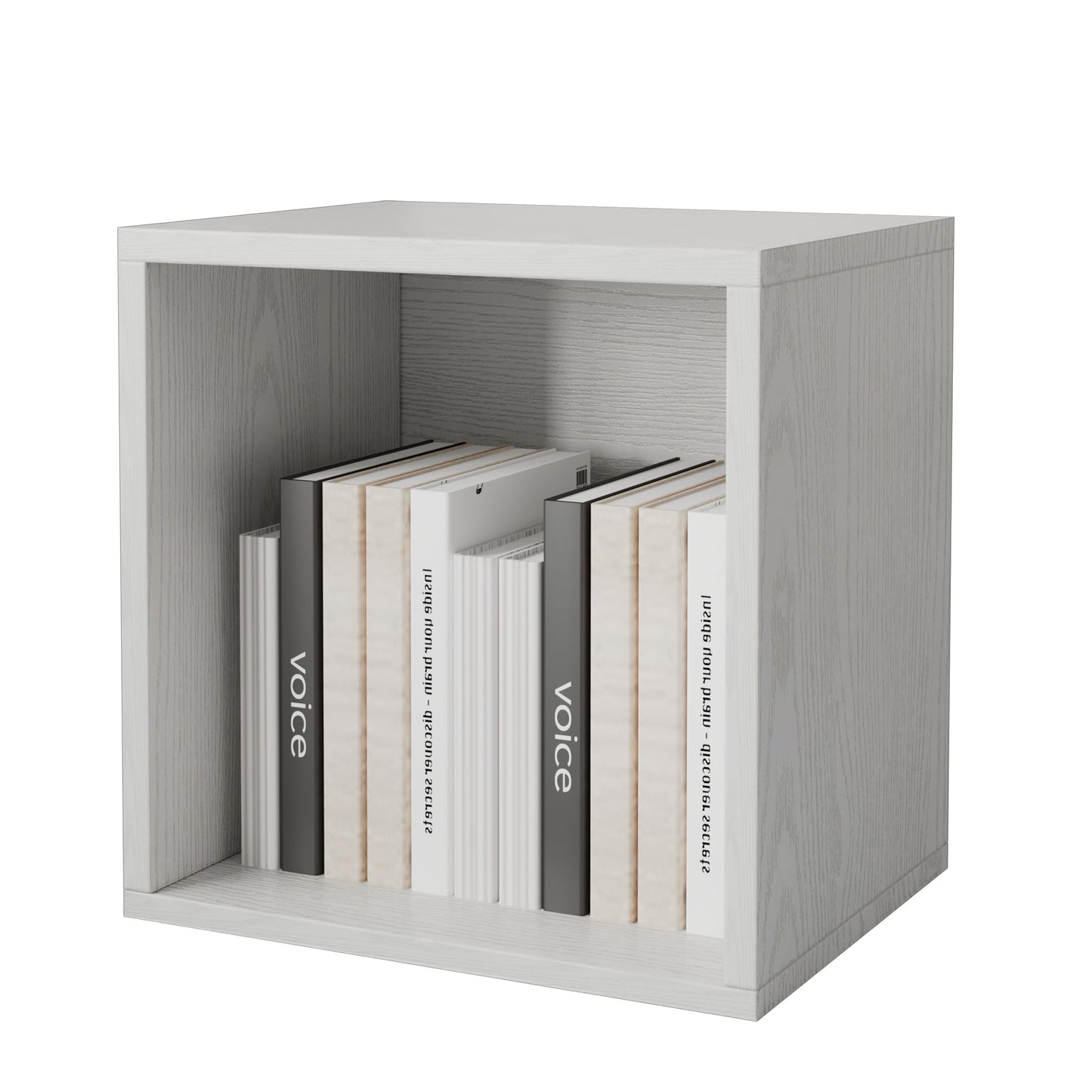 FUSUNBAO Magic DIY Cube Storage Organizer Stackable Cubes for Home Books Clothes Toy-Modular Cubby Storage System-Office Cubical-Bookcase Closet (French Oak,Drawer Cube)