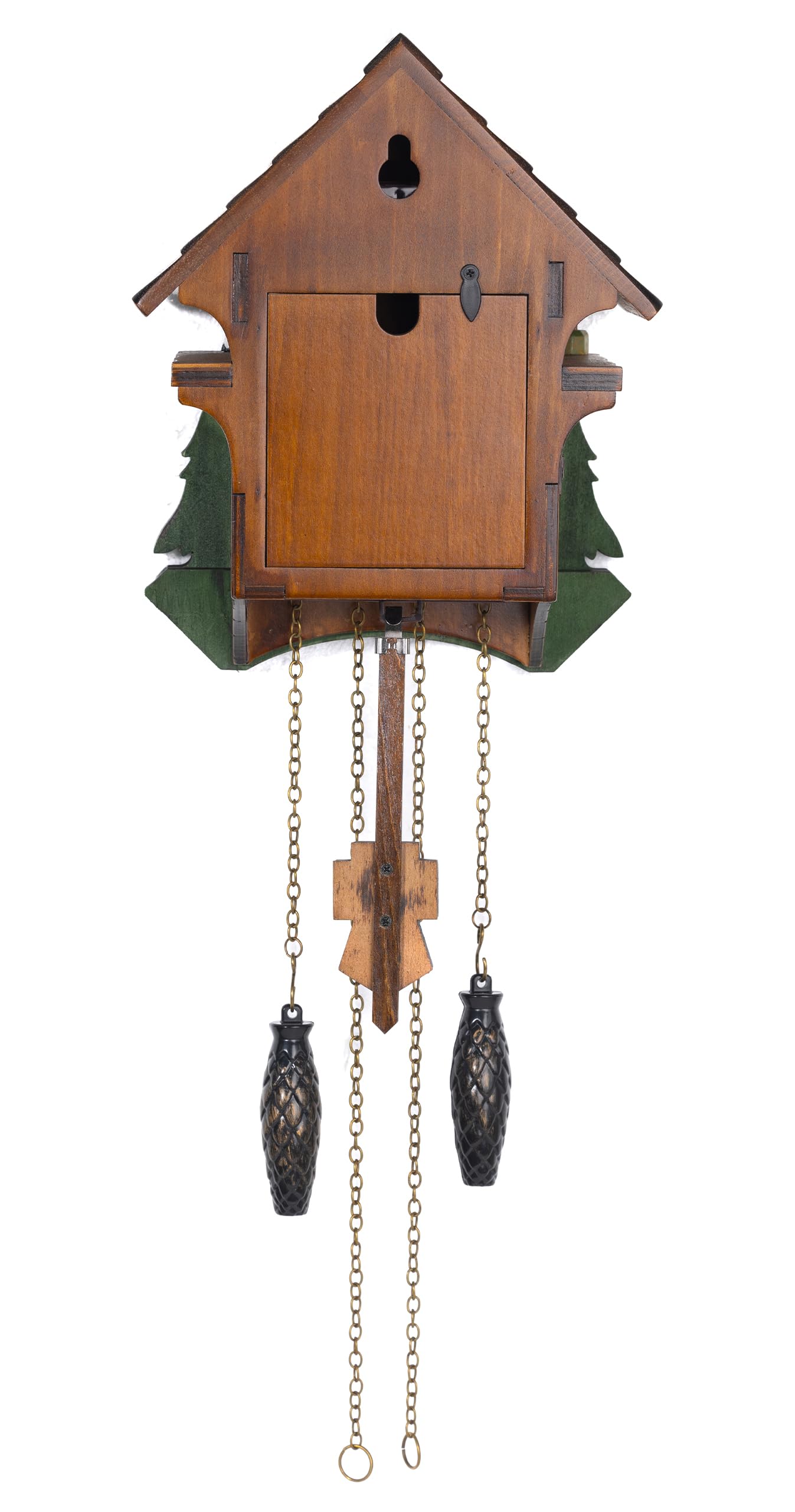 Cuckoopro Cuckoo Clock, Black Forest Style Wooden Pendulum Quartz Wall Clock, Volume Control, Night Silent, Gift Package, Professional Service