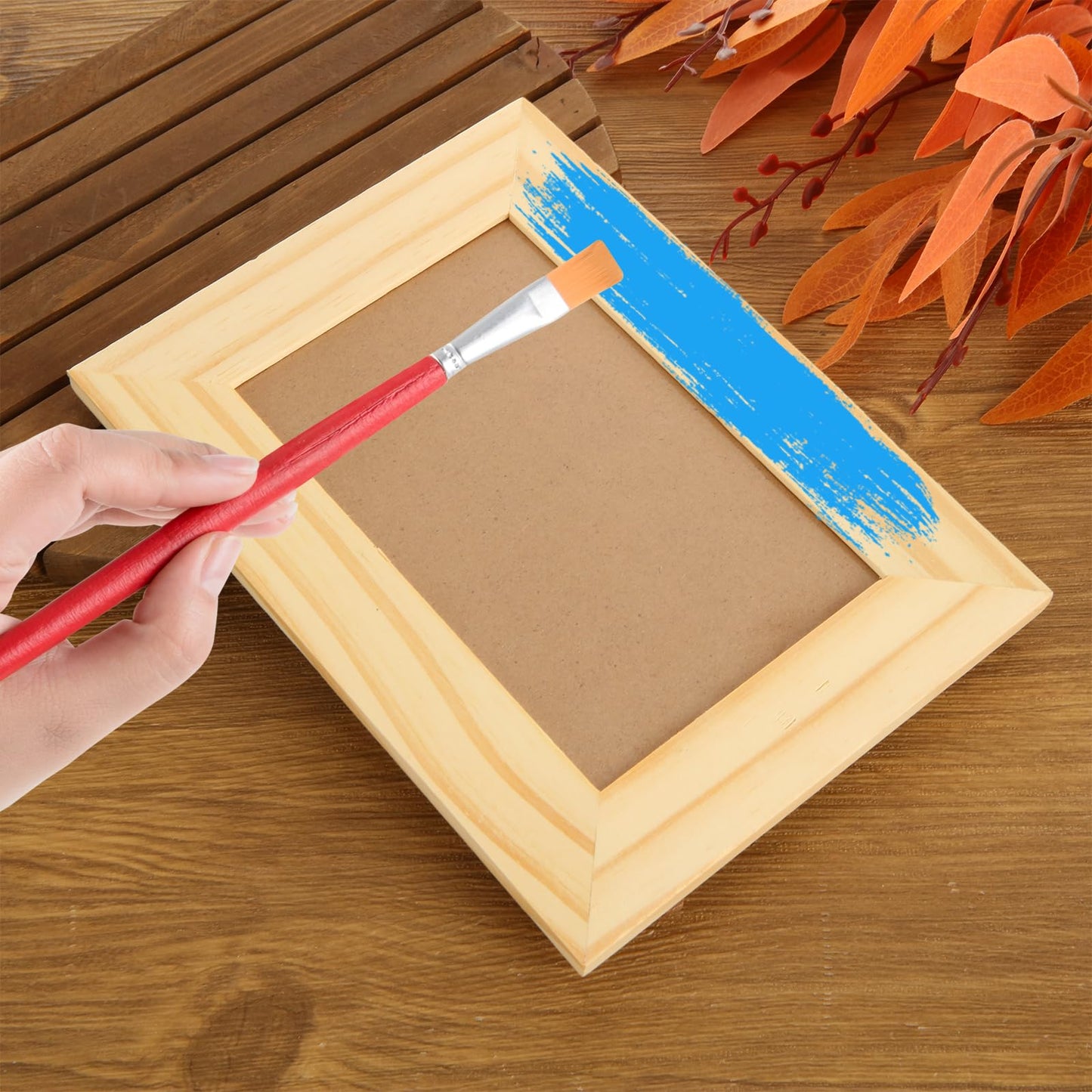 YOUNTHYE 12PCS Wooden Picture Frame for Crafts 4x6 Wooden Frame Unfinished Wood Frames Bulk Solid Wood Picture Frames Wood Frames for Photos Postcard Photo Frames Displays