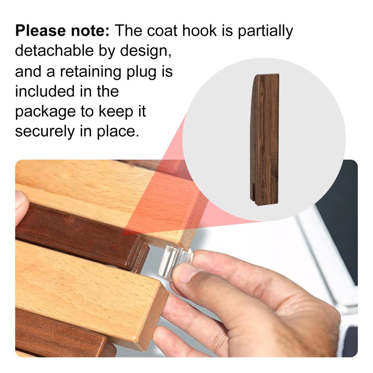 OLETNY Coat Rack Wall Mount Wood, Coat Hooks Wall Mounted Wooden with 4 Flip-Down Hooks,Farmhouse Home Decor Living Room as Housewarming Gifts,Thank You Gifts,Birthday Gift for Women,Mother,Mom,Wife.