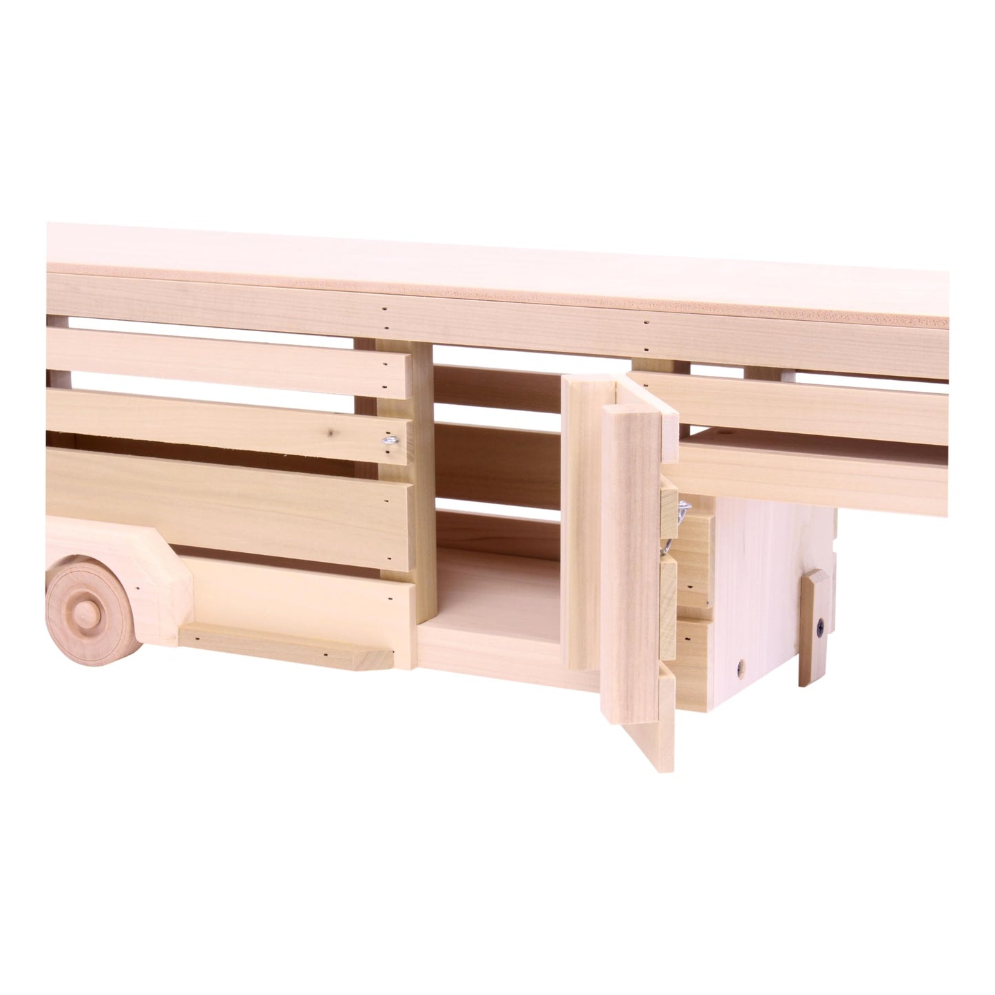 AmishToyBox.com Wooden Toy Pickup Truck & Gooseneck Horse Trailer Set