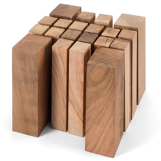 Maasechs 20 Pcs Walnut Wood Blocks for Wood Carving Blocks Unfinished Blank Wooden for Whittling Carving Creative Projects