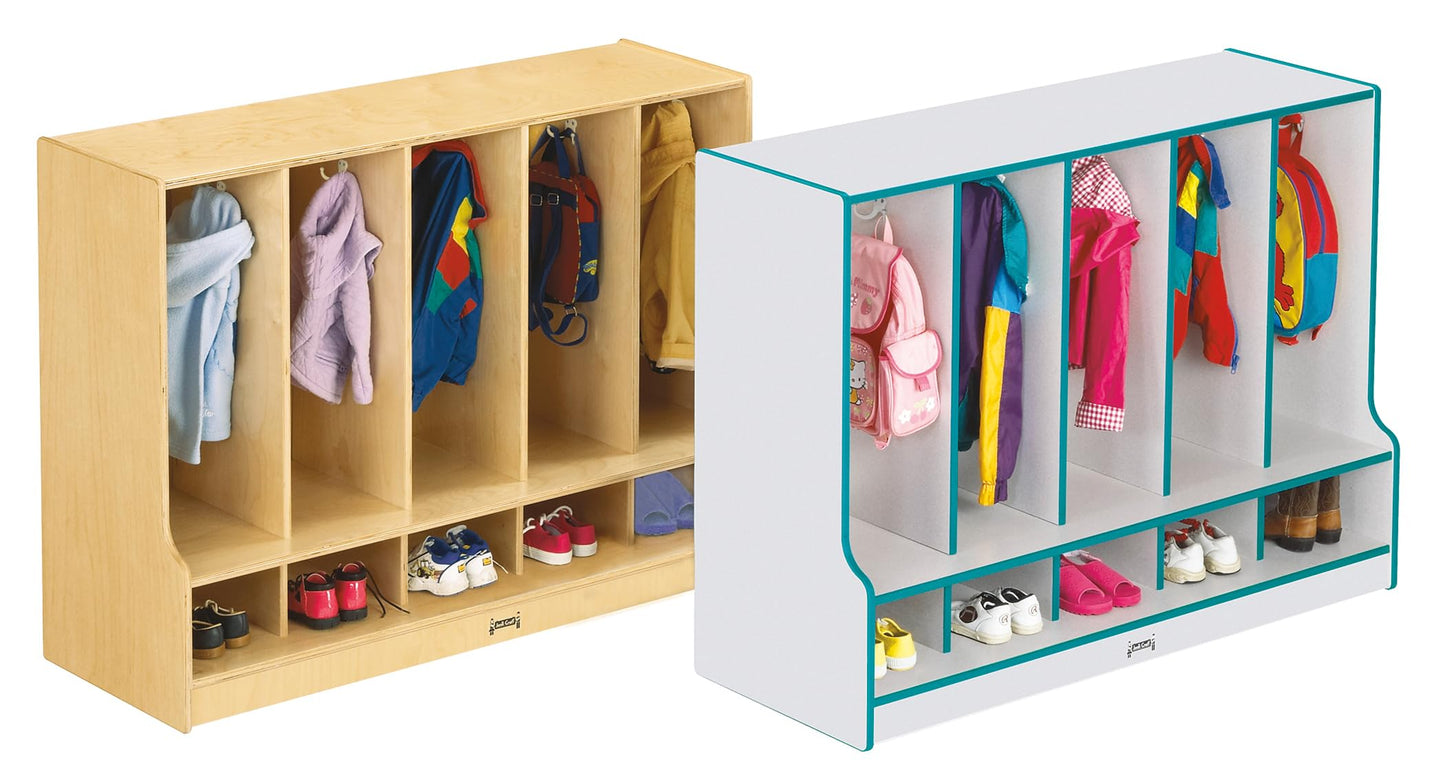 Jonti-Craft 6684JC Toddler 5 Section Coat Locker with Step, without Bins