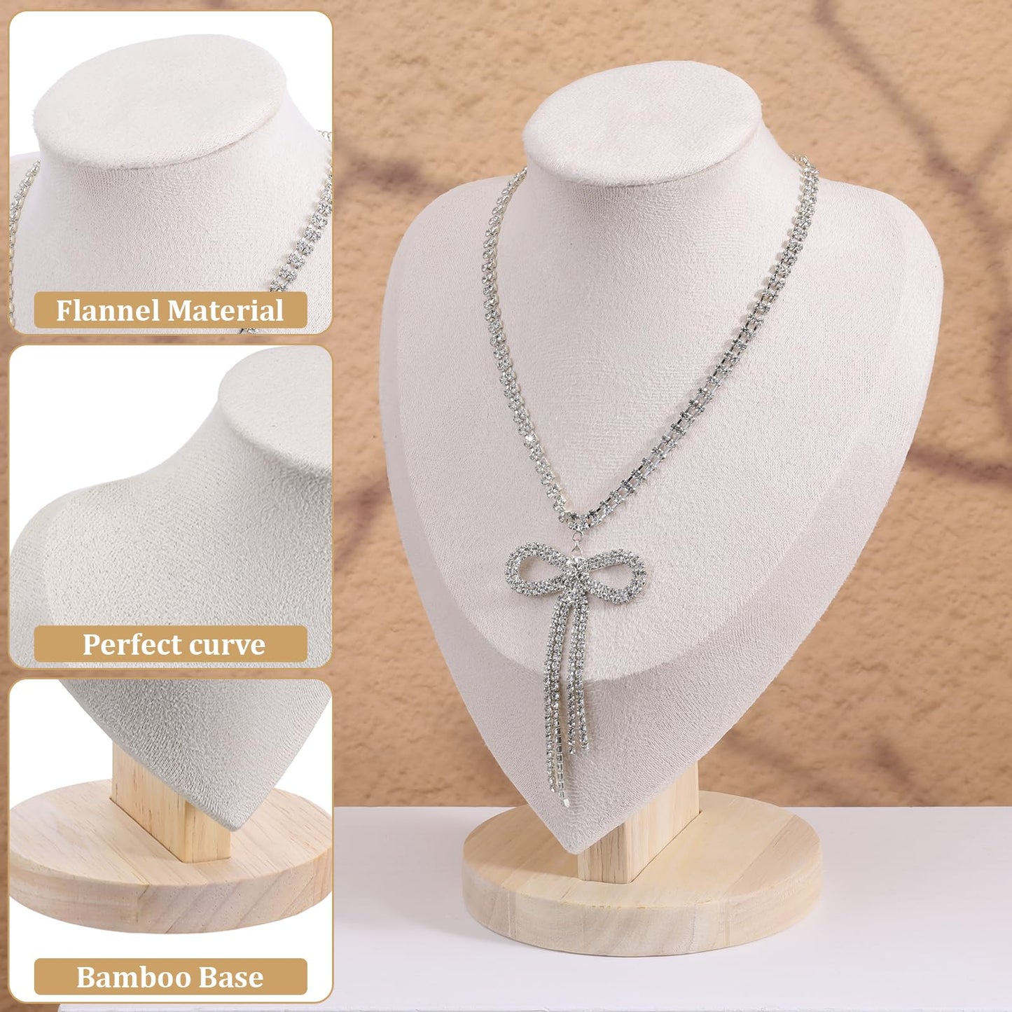 HANLANXUE 4 Pcs Necklace and Bracelet Display Stand Set, Necklace Display Stand T Bar Bracelet Holder for Retail Home Decor Vendors Trade Organizer