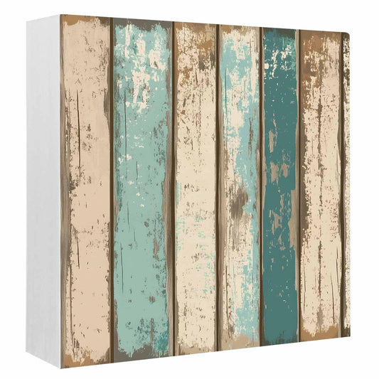 Wood Box Sign Desk Decor Farm Brown Wood Board Retro Square Boxes Sign, Farm Shabby Wood Grain Wooden Block Box Sign Decoration for Home Wall Tabletop Shelf Office Decor,6x6IN