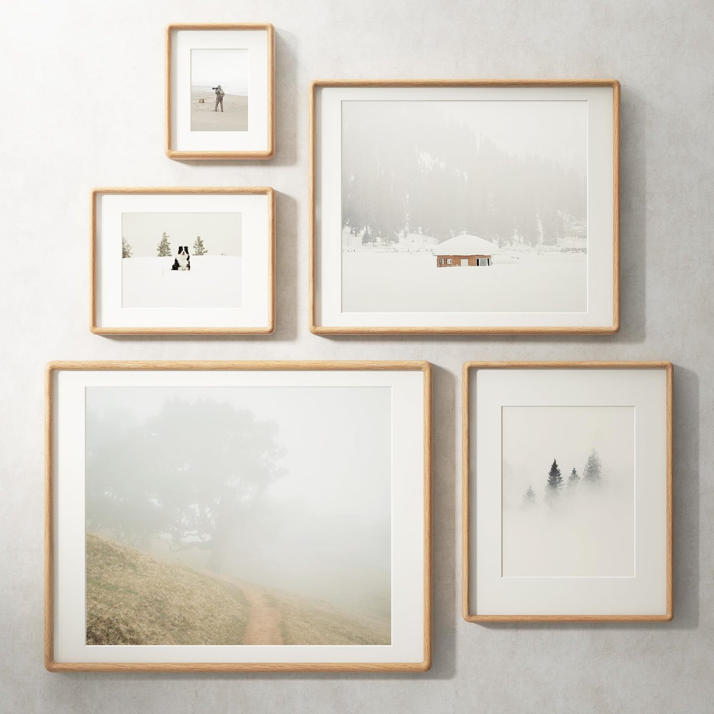 FLYJOE 11x14 Picture Frame, Natural Solid OAK Wood Photo Frame with HD Tempered Glass, Rounded Corner Frame 11 x 14 Matted to 8x10, Gallery Wall Frames for Art, Horizontal or Vertical Wall Mounting
