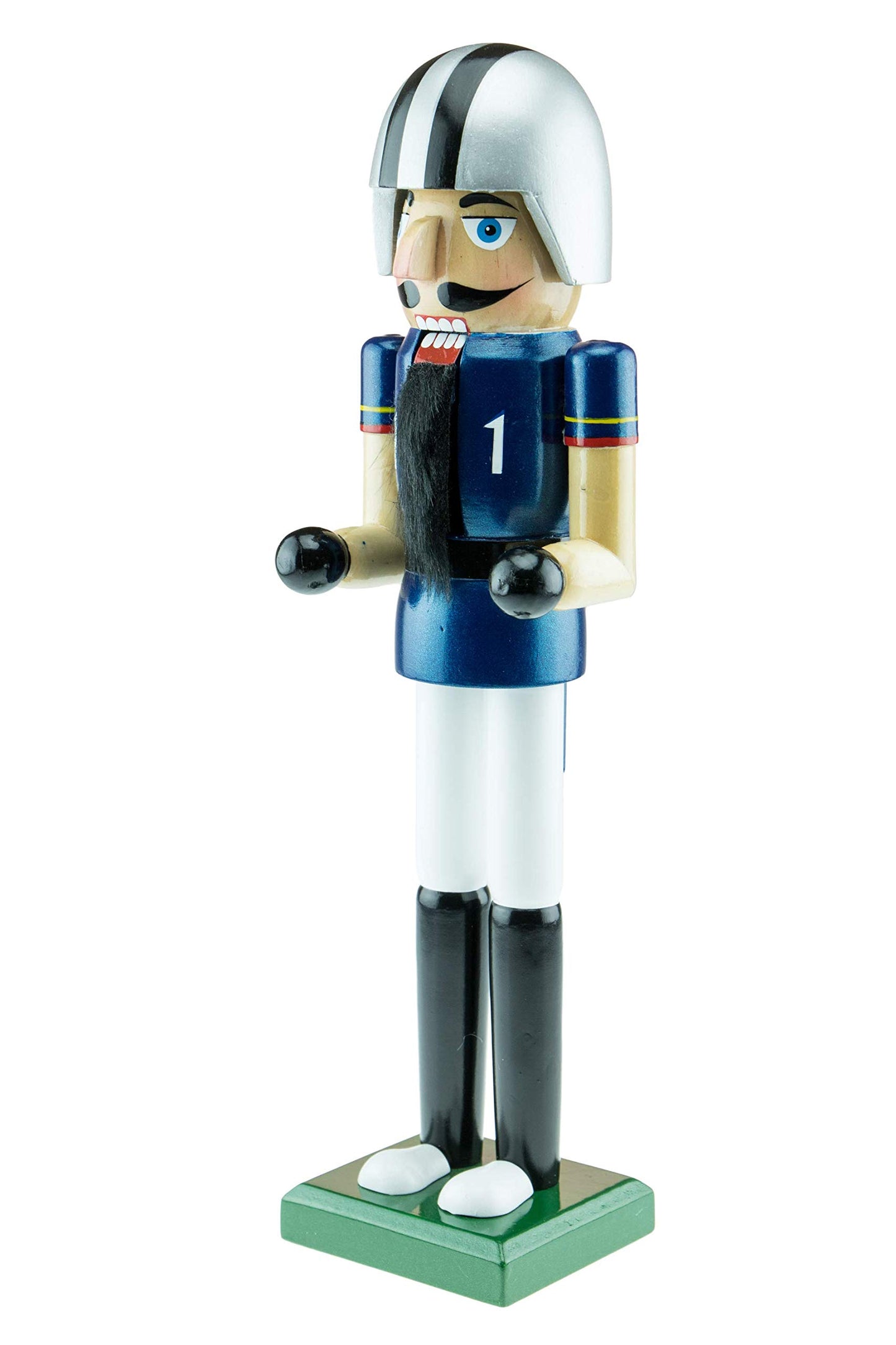 Clever Creations Football Player 15 Inch Traditional Wooden Nutcracker, Festive Christmas Décor for Shelves and Tables