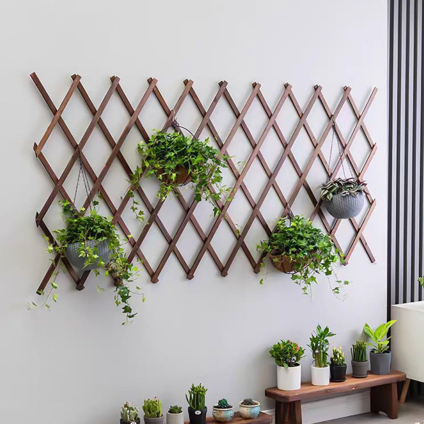 Expandable Garden Trellis, Trellis for Climbing Plants Outdoor, Wooden Lattice Fence Wall Panel Lattice Panels for Outside, for Climbing Plants Vine Ivy Rose Clematis (37" x 90", 1PC)