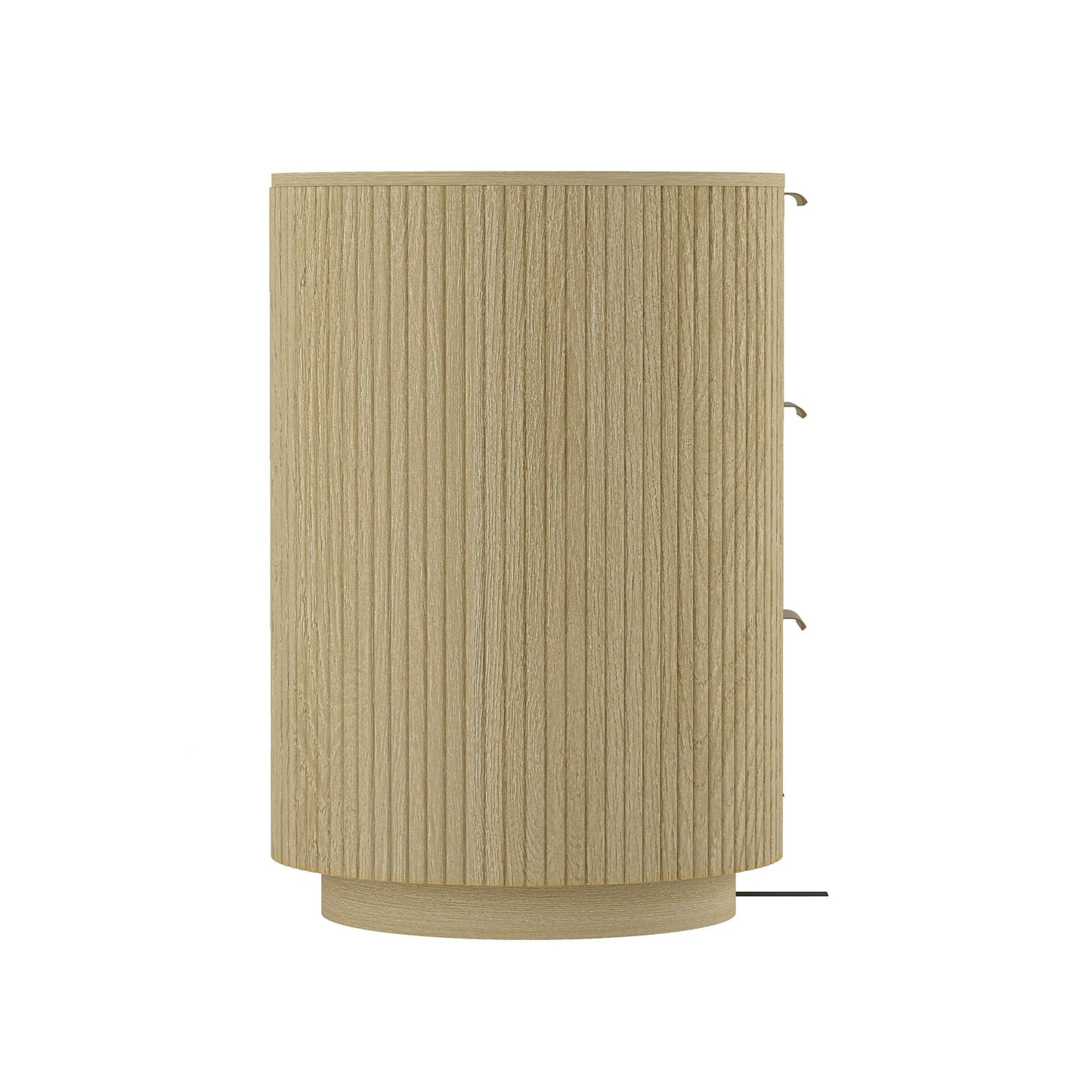 Manhattan Comfort Olivia 71” Wide Modern 6 Drawer Dresser with Wood Grain Finish, Ribbed Texture, Solid Wood Rounded Corners & Metal Handles, Chest of Drawers for Any Room, Natural Oak & Gold