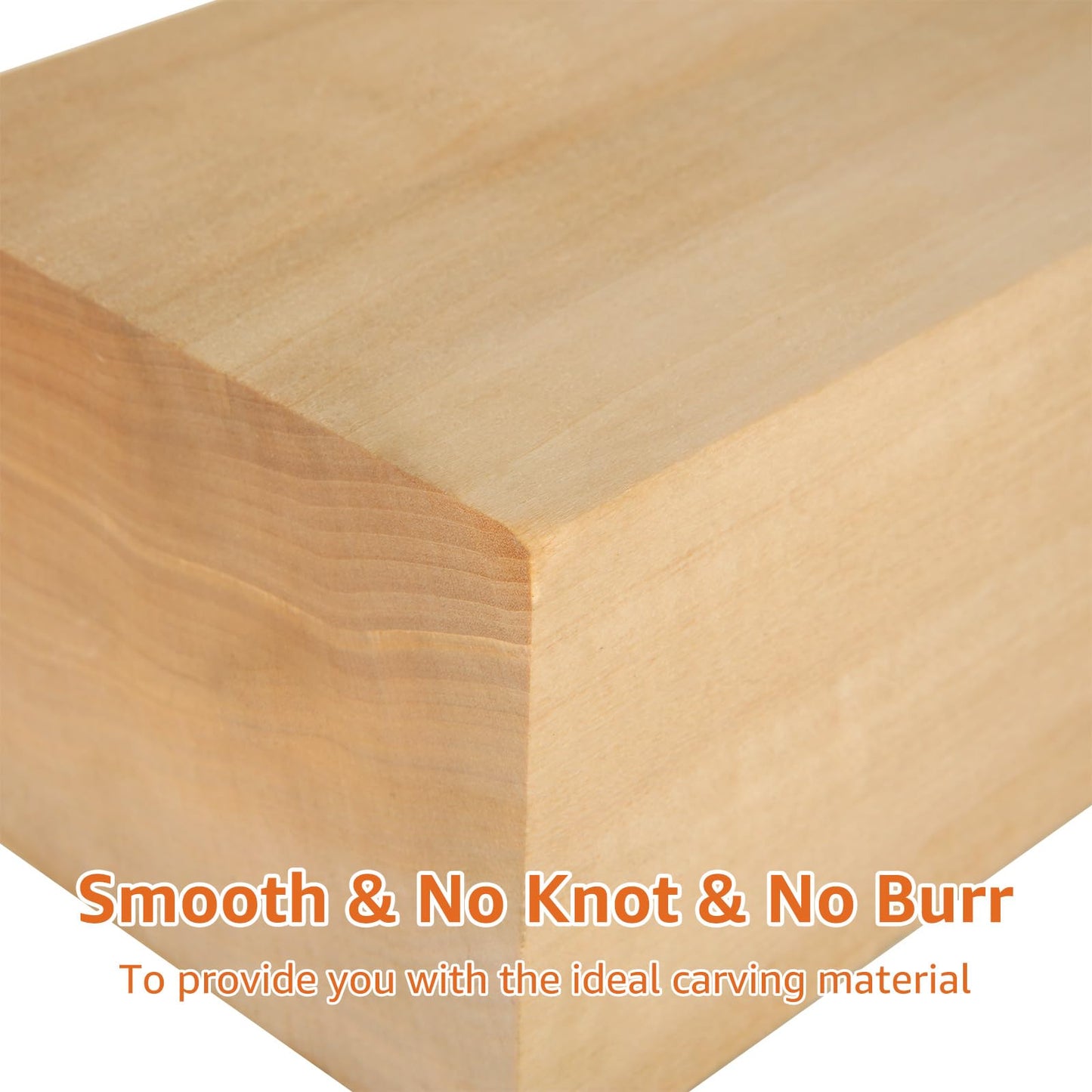Acrux7 10 x 4 x 3 Inch Basswood Carving Blocks, Unfinished Bass Wood Block for Carving, Whittling, DIY Crafts, Beginner and Experts, Easy to Carve