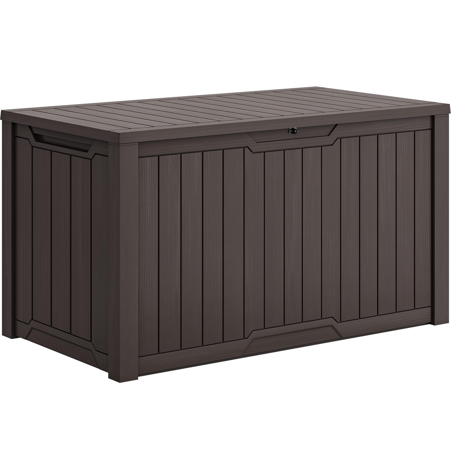 YITAHOME XXL 240 Gallon Large Outdoor Storage Deck Box for Patio Furniture, Outdoor Cushions, Garden Tools and Sports/Pools Equipment, Weather Resistant Resin, Lockable (Dark Brown)