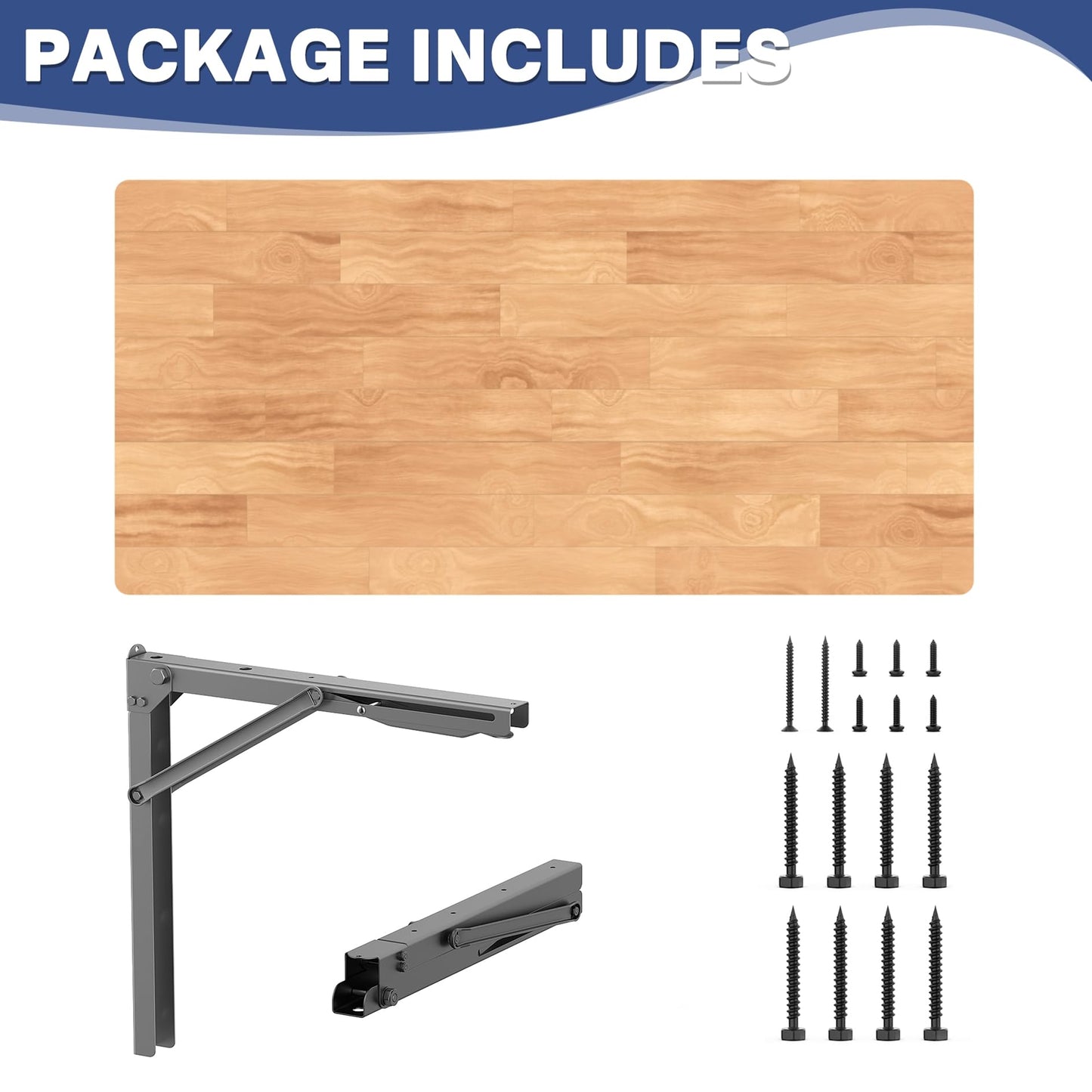 WALMANN Space Saving Wall Mounted Folding Workbench, Heavy Duty Folding Wall Table/Desk for Garage, Workshop, Holds Up to 550 lbs(Tabletop Size: 47.25 x 22.75inch)