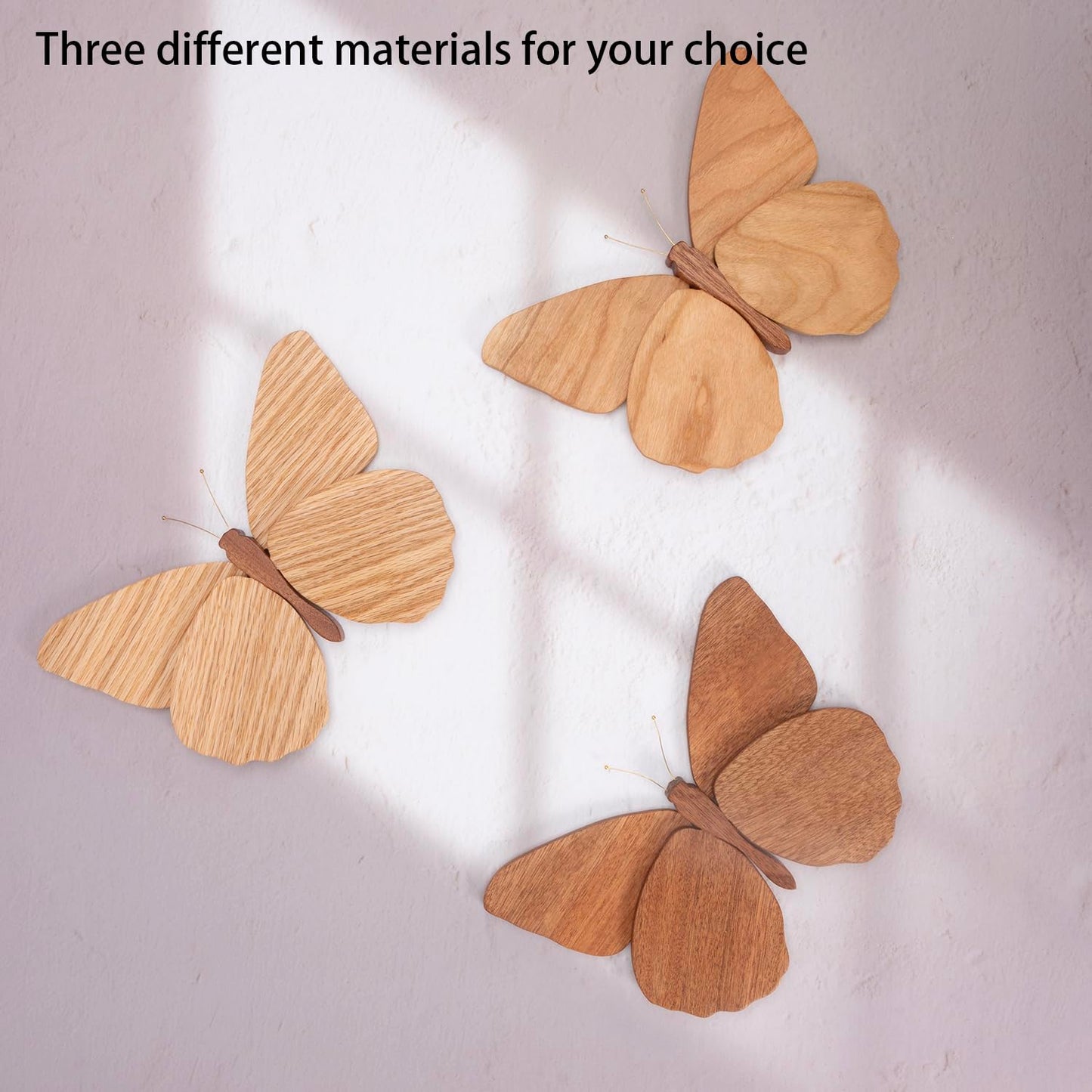 2 Pack Handmade Wooden Butterfly Wall Art Hanging Decor Butterflies Wall Art Hanging Sculpture for Bedroom Bathroom Living Room Butterfly Home Decoration for Kids Baby Nursery Room Decor (Brown)