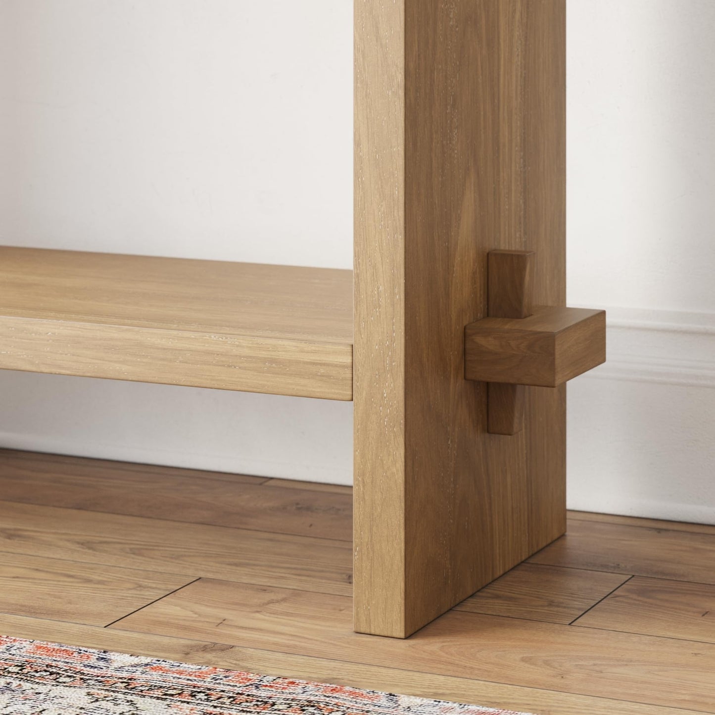 Nathan James Virgo Wood Accent Storage Console Sofa Table, for Entryway, Hallway or Living Room, 1, Light Brown