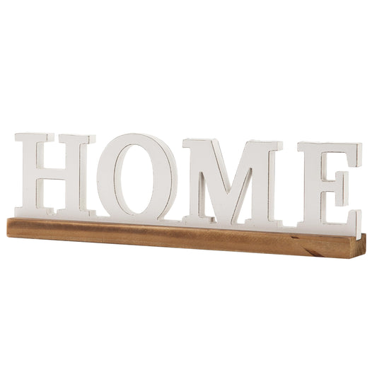 Sintosin Rustic Home Decor Signs for Tabletop 14 inches, Boho Distressed White Wooden Signs for Home Decor Farmhouse, Christmas Decorations for Indoor Living Room Shelf Bedroom