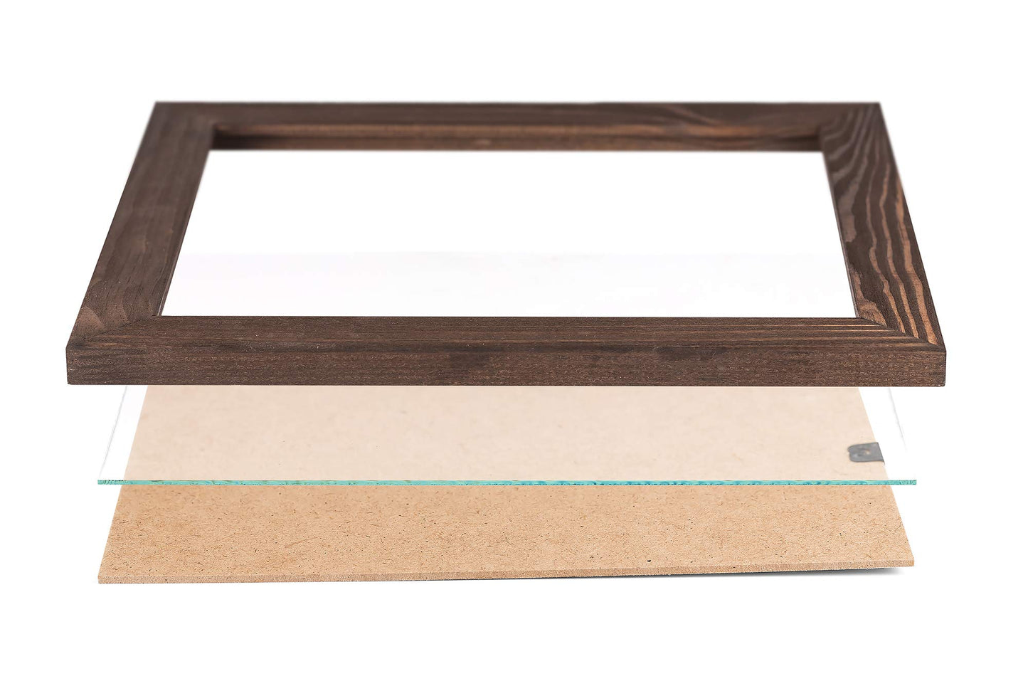Rustic Wooden Poster Picture Frame 12x18 - Natural Solid Eco Distressed Wood for Wall Mounting Photo Frame - Brown Wenge