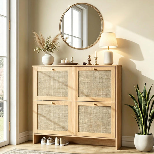 Nicetree Shoe Storage Cabinet for Entryway,Flip Drawers Adjustable Shelves,Shoe Organizer