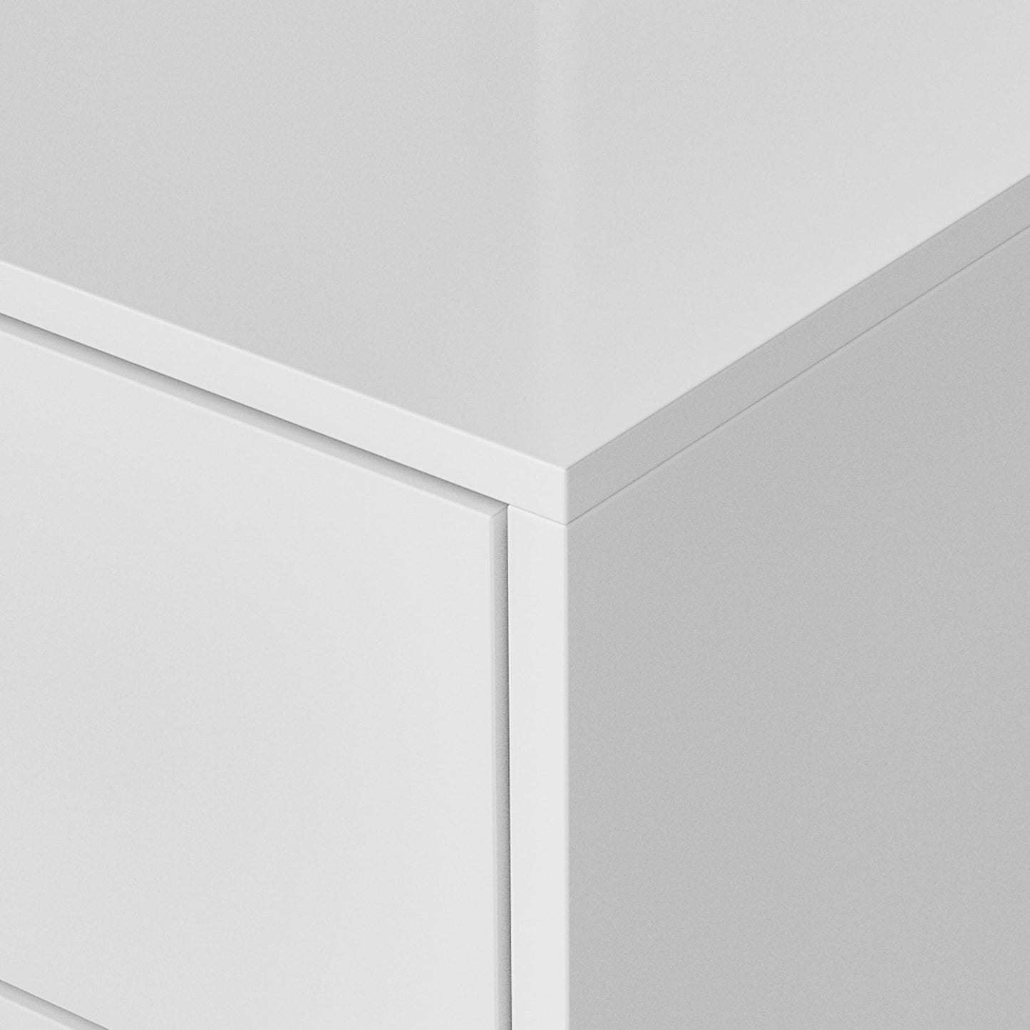 Furniture of America Alistair Modern Wood Nightstand with 2 Drawers and Vertical Chrome Handles, Large Bedside Table, Wooden Night Stand for Bedroom, Guest Room, Dorm, No Assembly Needed, White