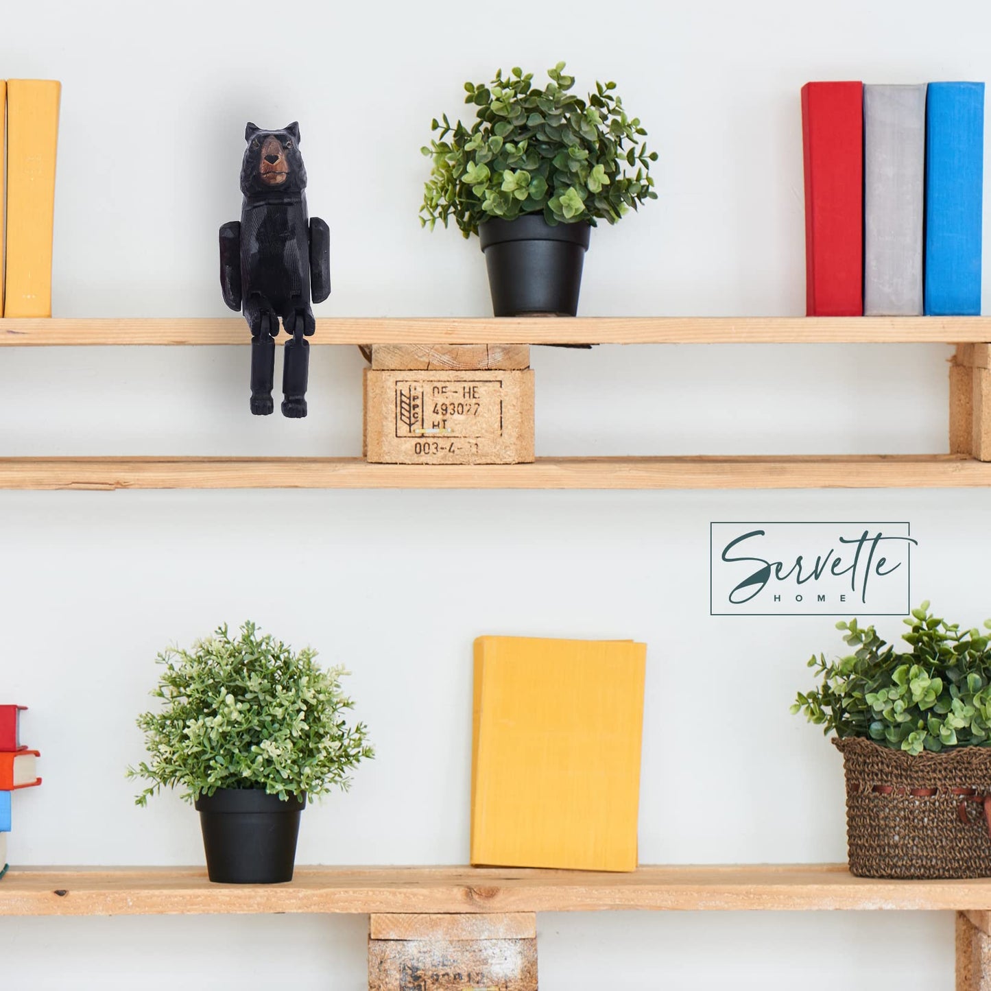 Novelty Shelf Sitters with Dangling Legs for Home décor (Brown)