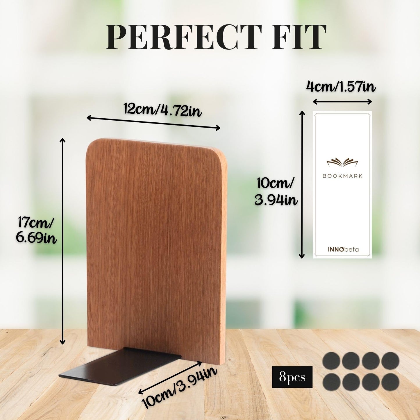 INNObeta Decorative Wooden Book Ends, Animal Bookends, Heavy Duty Bookends for Shelves Unique Design(1 Pair, 4.72x6.69 Inches) - GRPeek