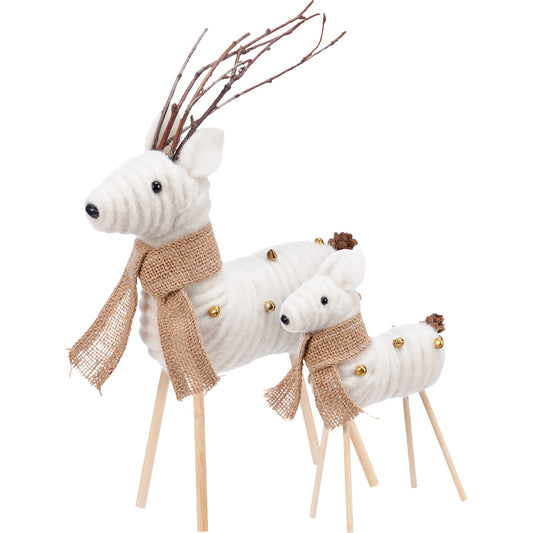 Primitives by Kathy Cream Deer Decorative Sitter Set