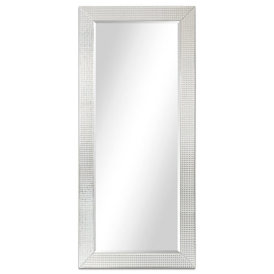 Empire Art Direct 54" x 24" Beveled Wall Mirror, Full Length, Wall-Mounted Mirrors with Solid Wood Frame Covered Prism Panels, Modern Mirror for Bathroom, Vanity, Bedroom, Hallway, Living Room