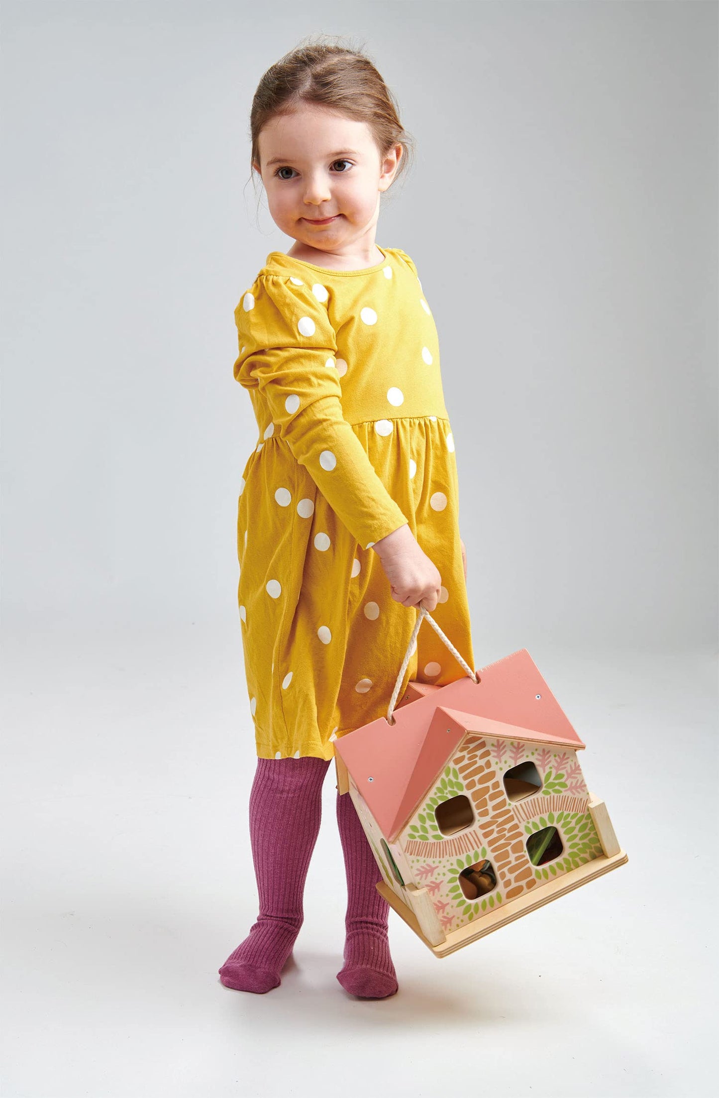 Tender Leaf Toys - Rosewood Cottage – Beautiful Portable Wooden Dollhouse Cottage Set for Kids 3+