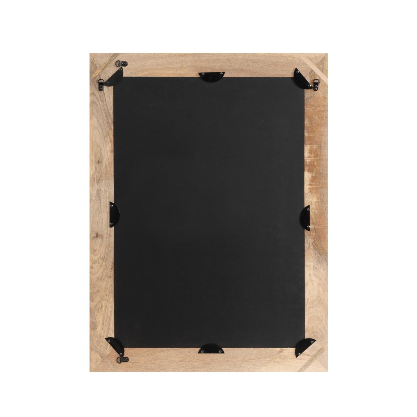 Kate and Laurel Natesa Boho Rectangle Carved Wood Mirror, 24 x 32, Natural Brown, Coastal Light Wooden Rectangular Mirror with Carved Detailing for Use as Bathroom Mirror for Vanity