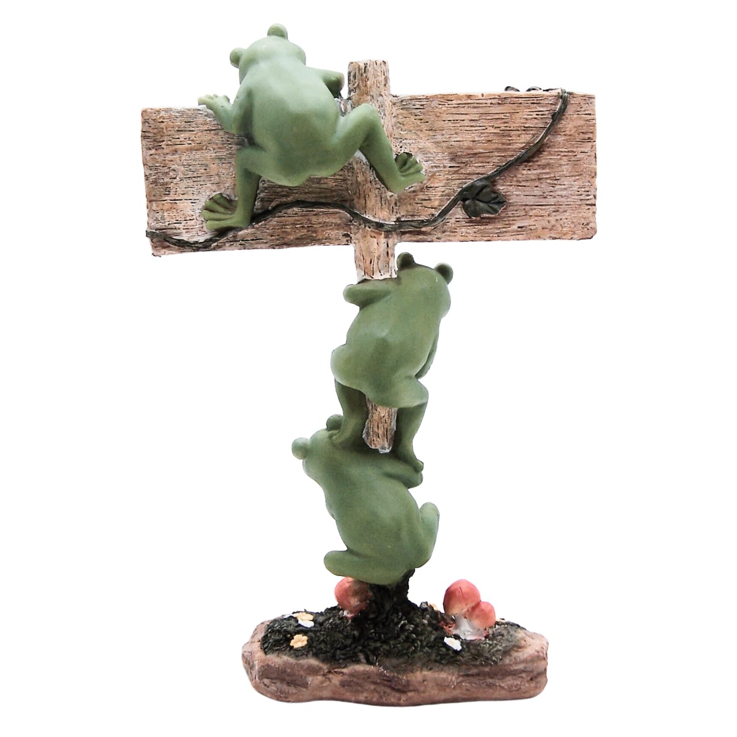 Wowser Whimsical Frog Welcome Garden Statue, Outdoor Decor, 12.75 Inches